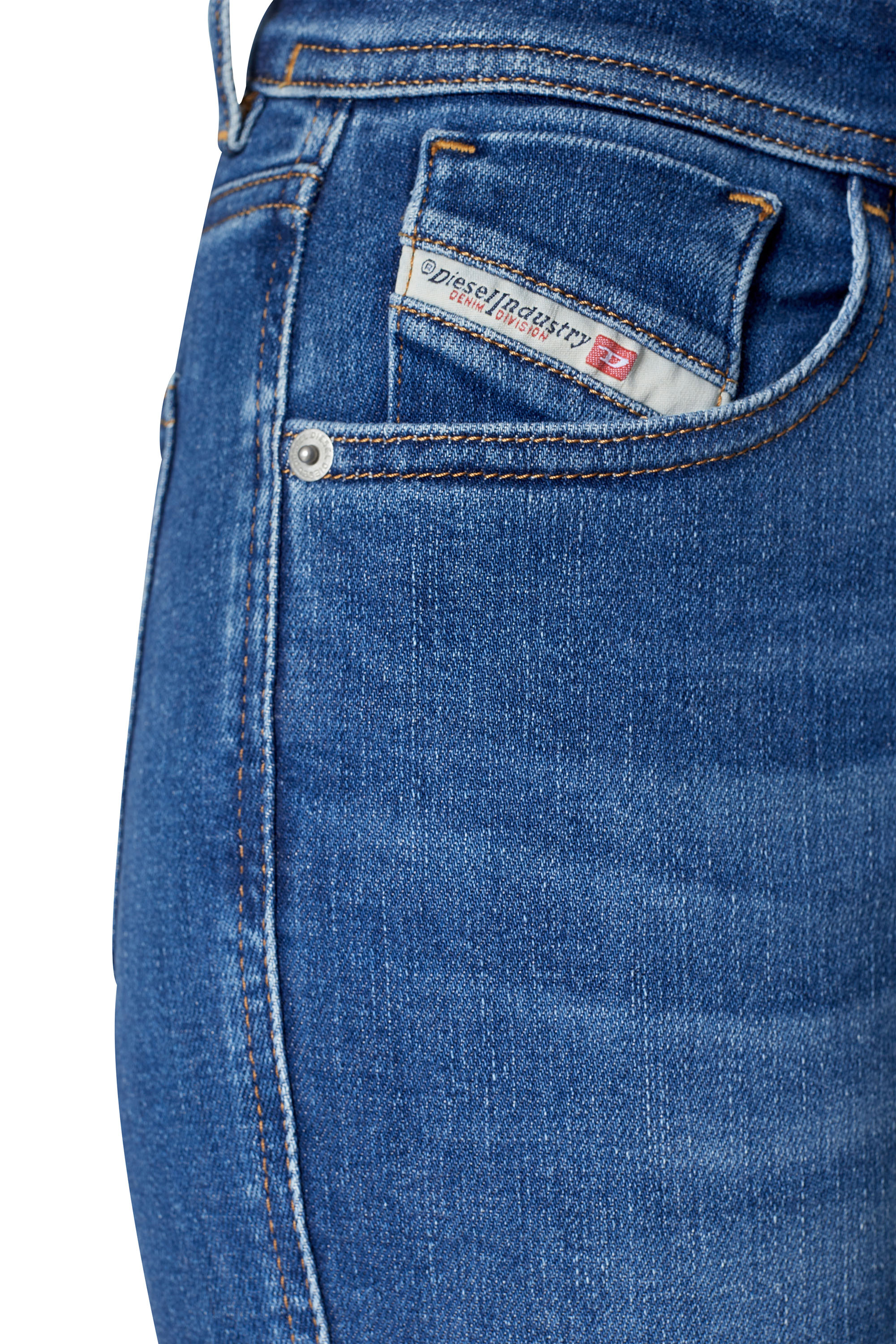 Diesel - Super skinny Jeans 2017 Slandy 09C21, Blu medio - Image 4