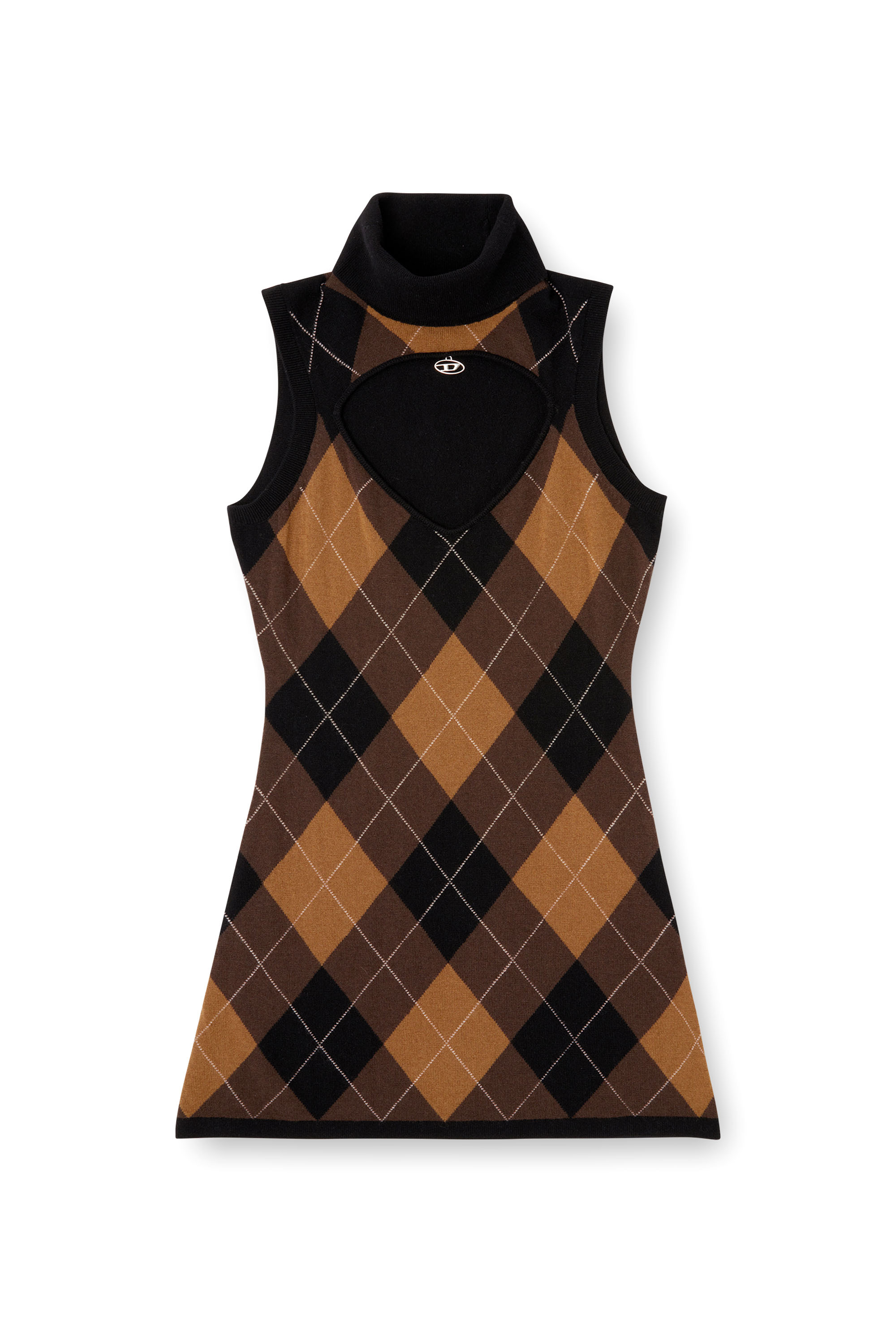 Diesel - M-ROMKO-DRESS, Abito in lana con motivo argyle Donna in Multicolor - 2