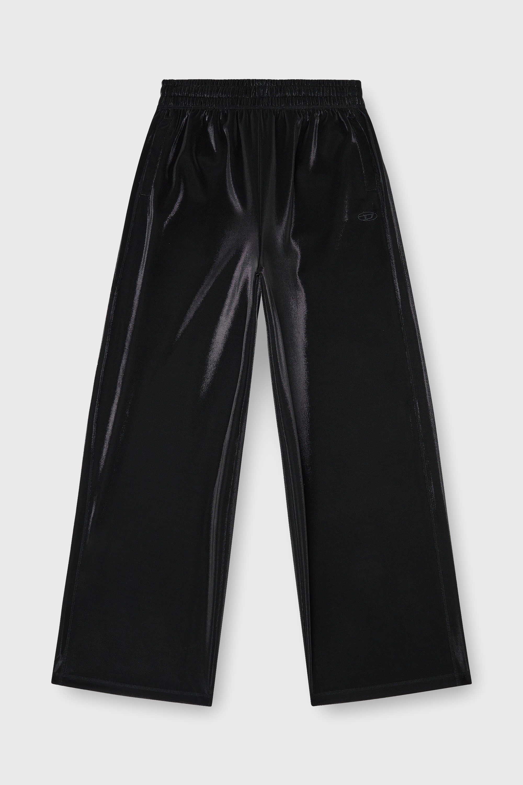 Diesel - P-ROSY, Pantaloni da tuta in piquet lucido Donna in Nero - 2