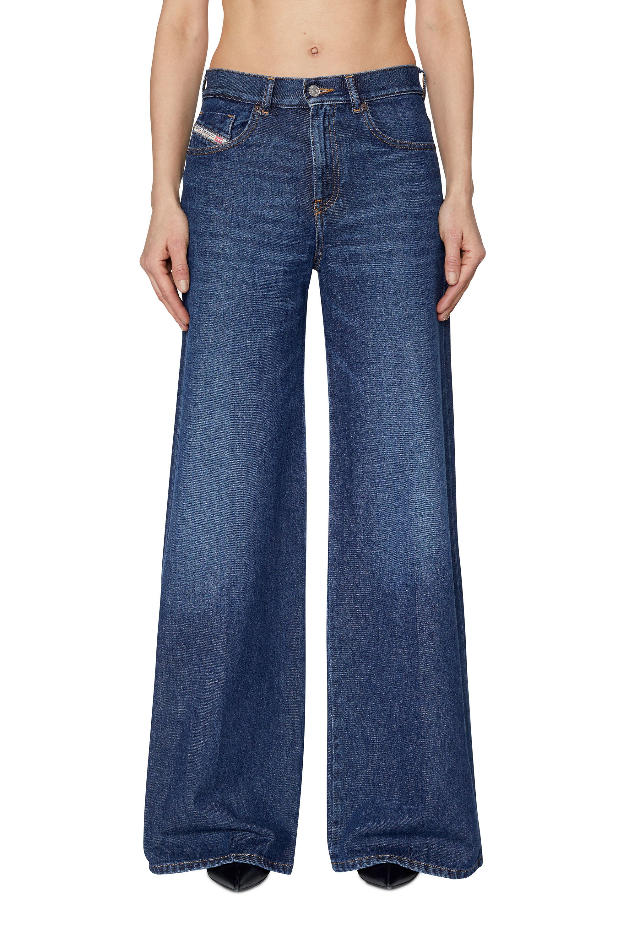 Diesel - 1978 D-Akemi 09C03 Bootcut and Flare Jeans, Blu Scuro - Image 1