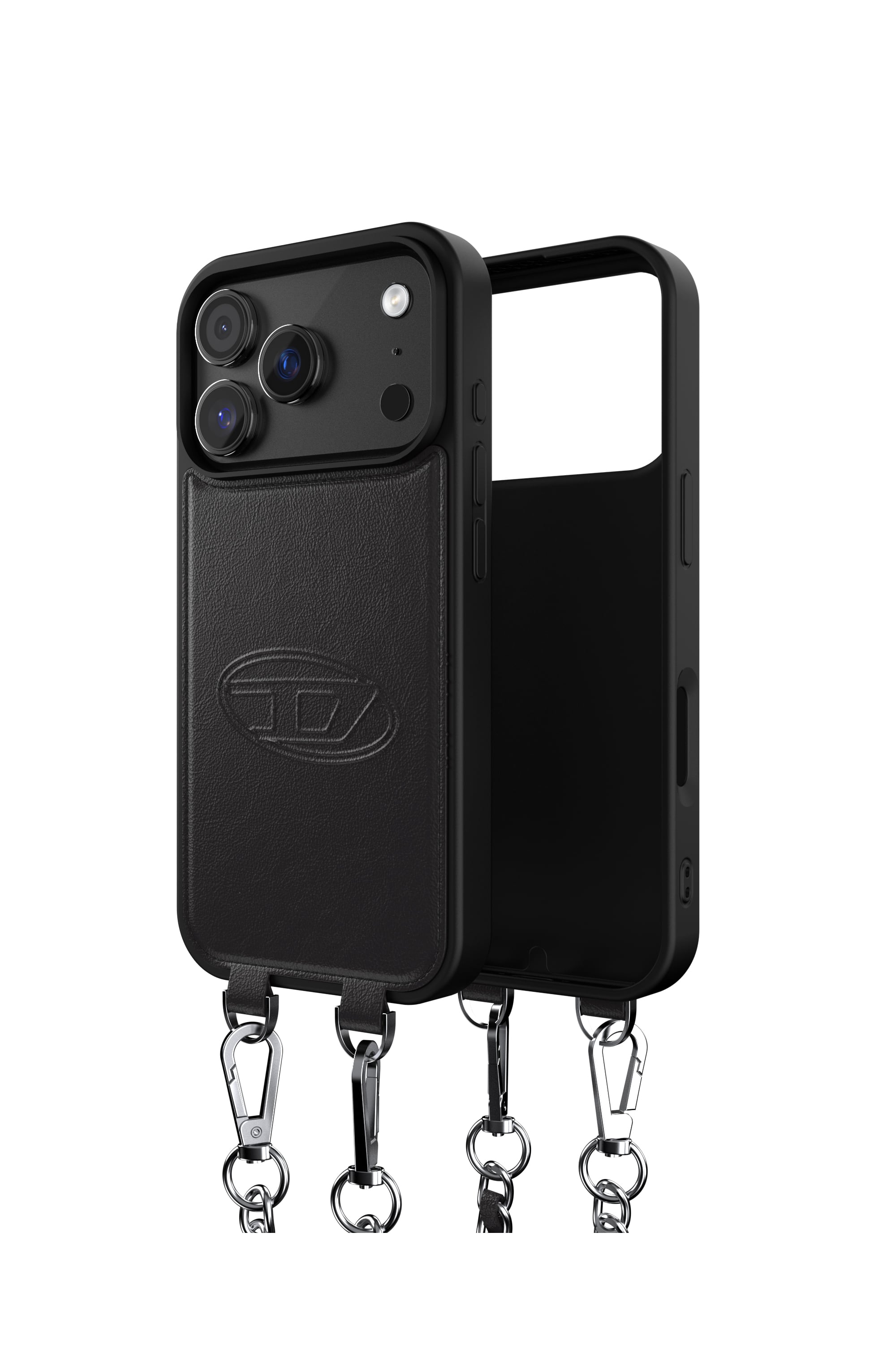 Diesel - 60662 MOULDED CASE, Cover Oval D con cinturino e MagSafe per iPhone 17 Pro Unisex in Nero - 1