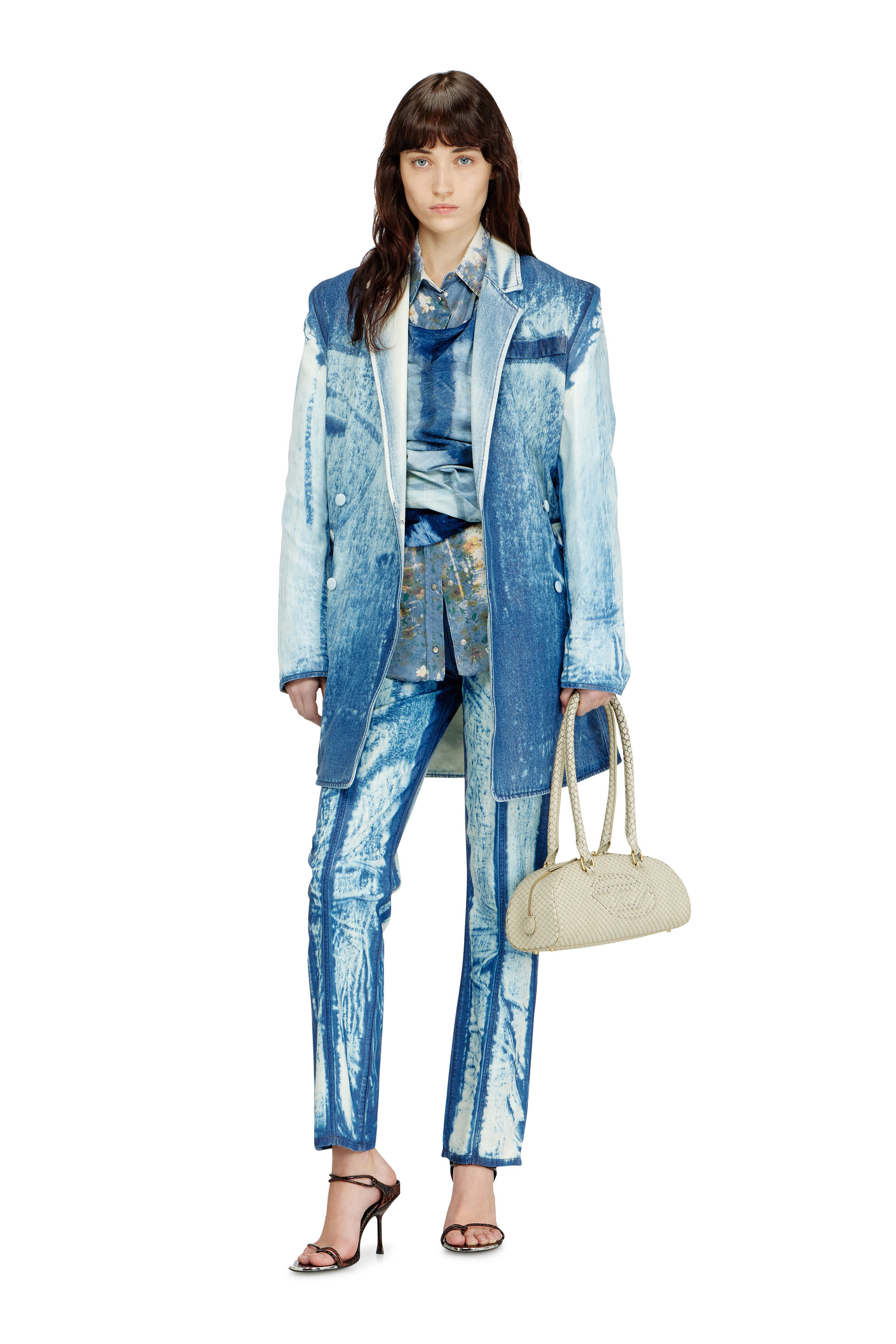 Diesel - Slim Jeans D-LYSAR 068XC Donna, Blu medio - Image 2