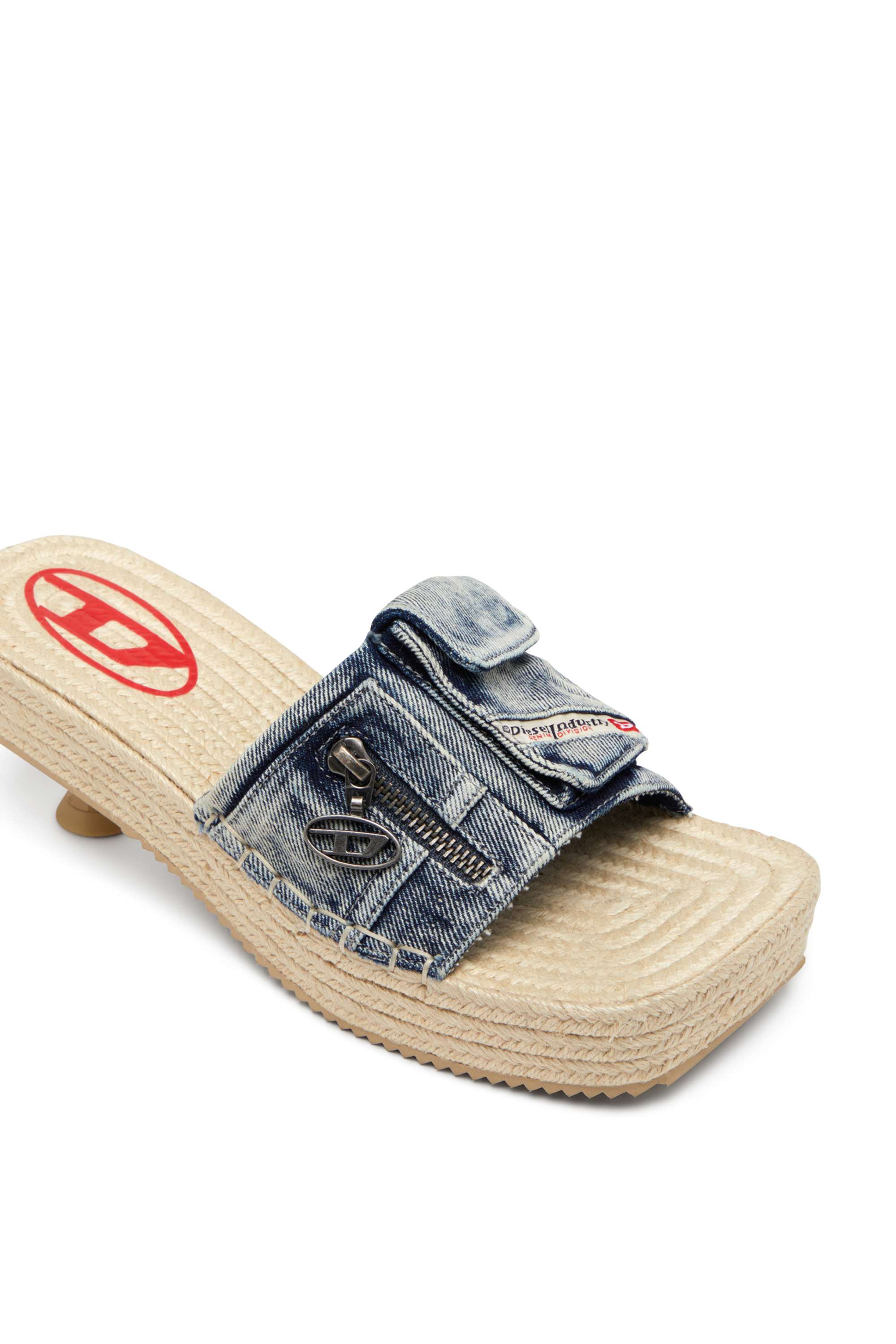 Diesel - D-IBIZA 40 PCK, D-Ibiza-Platform espadrilles in denim Donna in Blu - 6