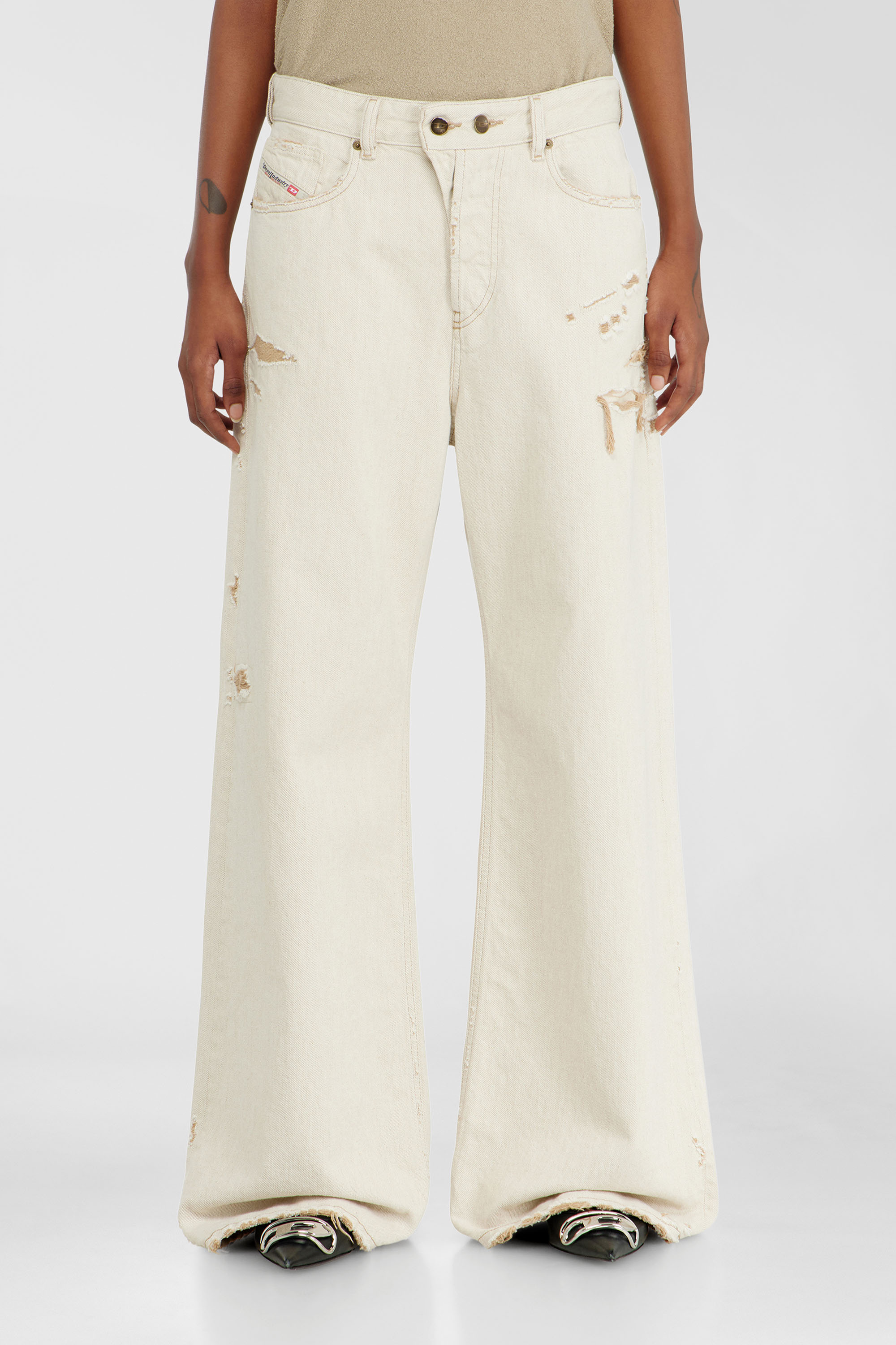 Diesel - Relaxed Jeans 1996 D-Sire 09P89 Donna, Beige - Image 1