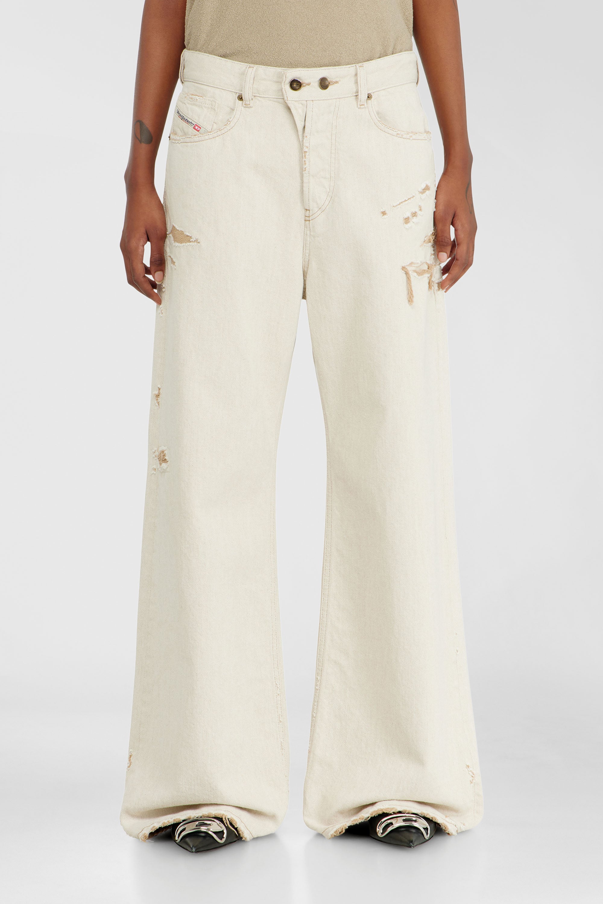 Diesel - Relaxed Jeans 1996 D-Sire 09P89 Donna, Beige - Image 4