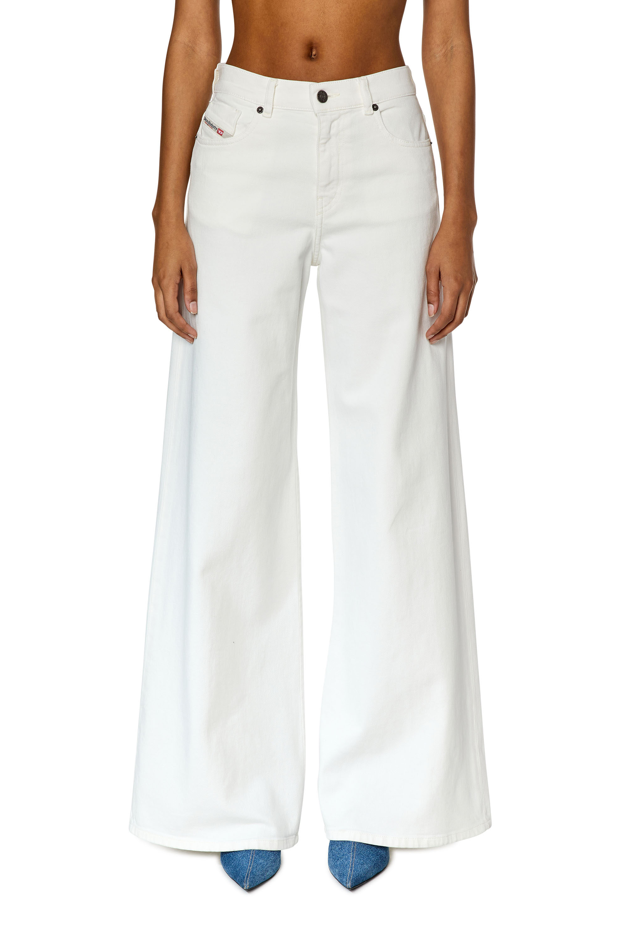 Diesel - 1978 D-Akemi 09D63 Bootcut and Flare Jeans, Bianco - Image 1