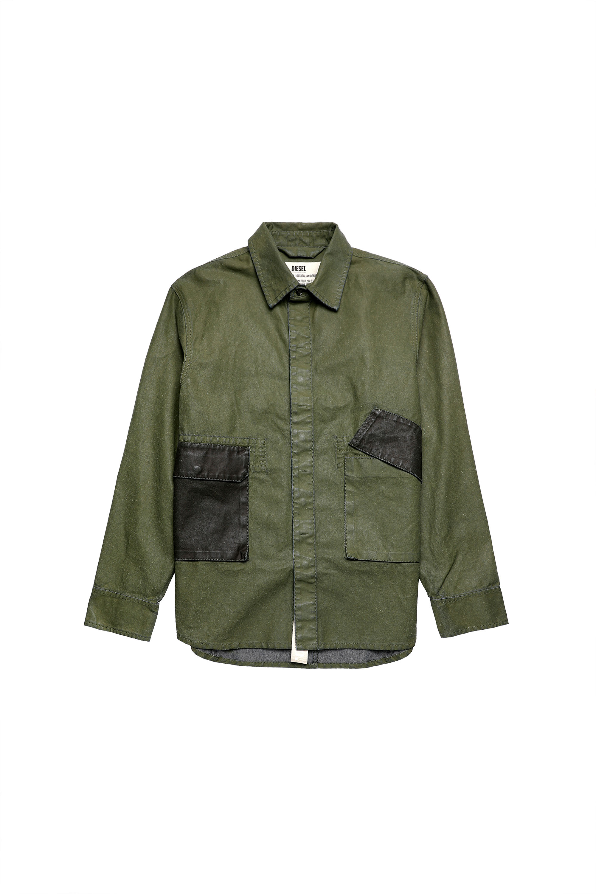 D-CORU-SP, Verde Militare - Camicie in Denim