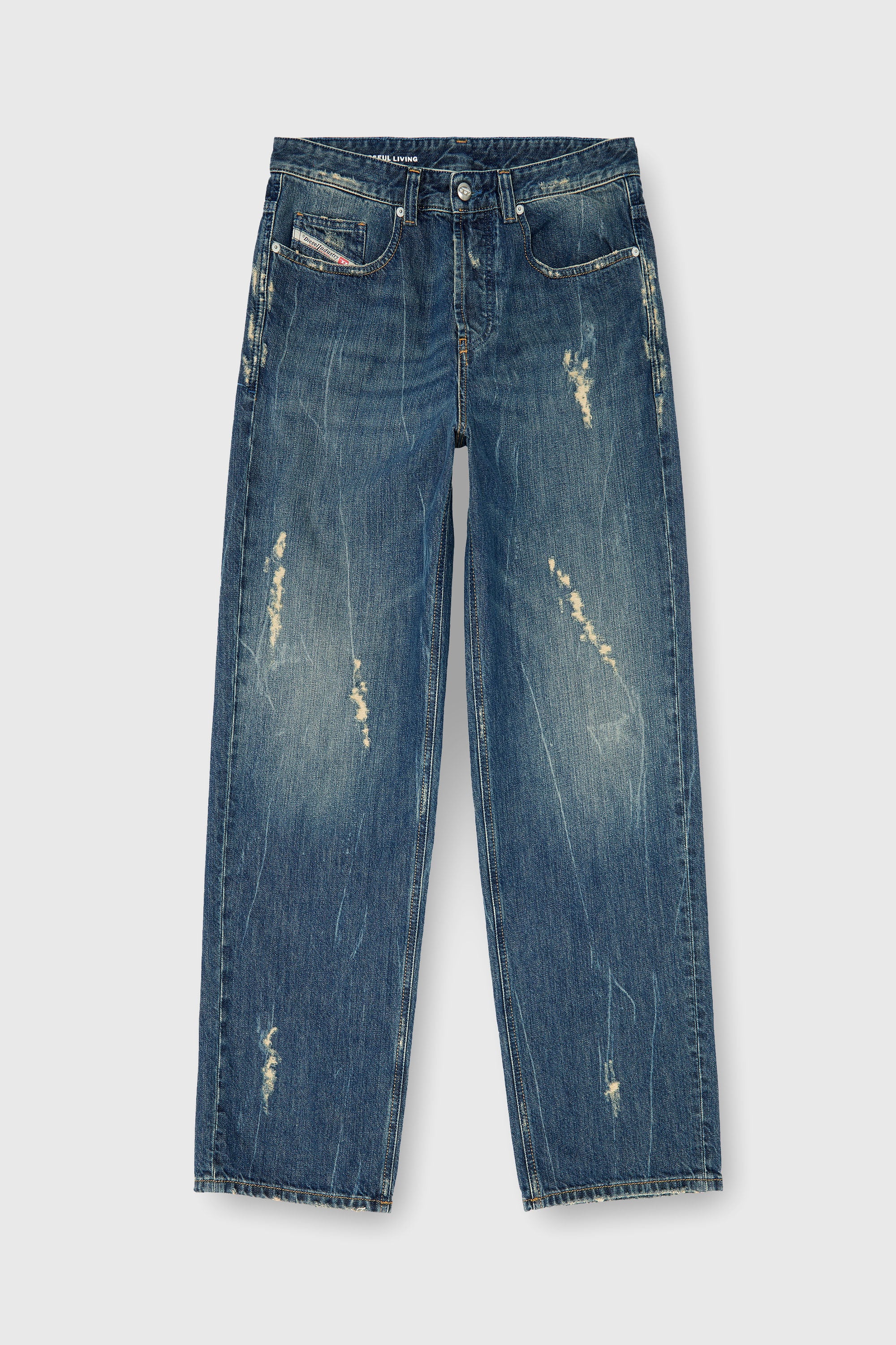 Diesel - Relaxed Jeans 2001 D-Macro 09Q28 Uomo, Blu medio - Image 2