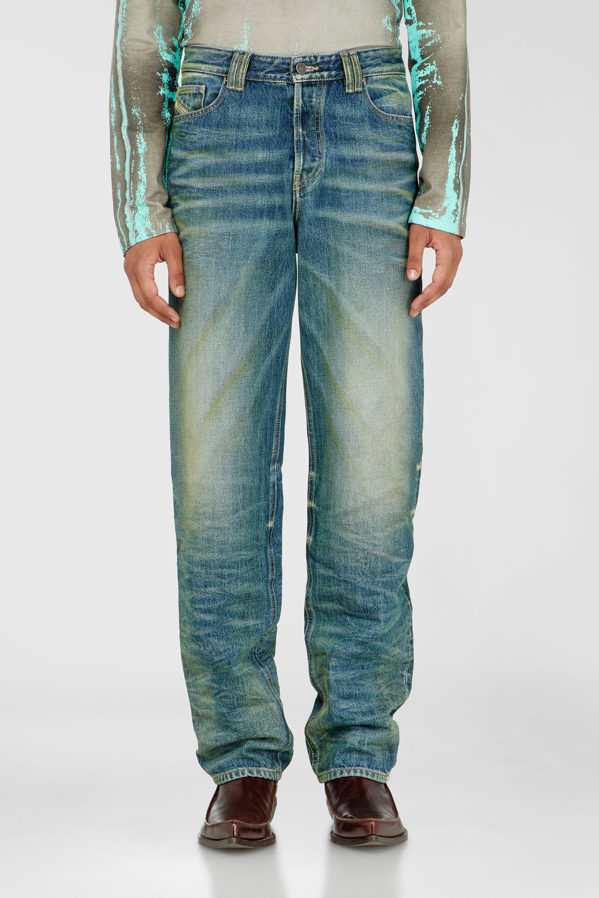 Diesel - Regular Jeans 1991 D-Voeed 007FV Uomo, Blu medio - Image 1