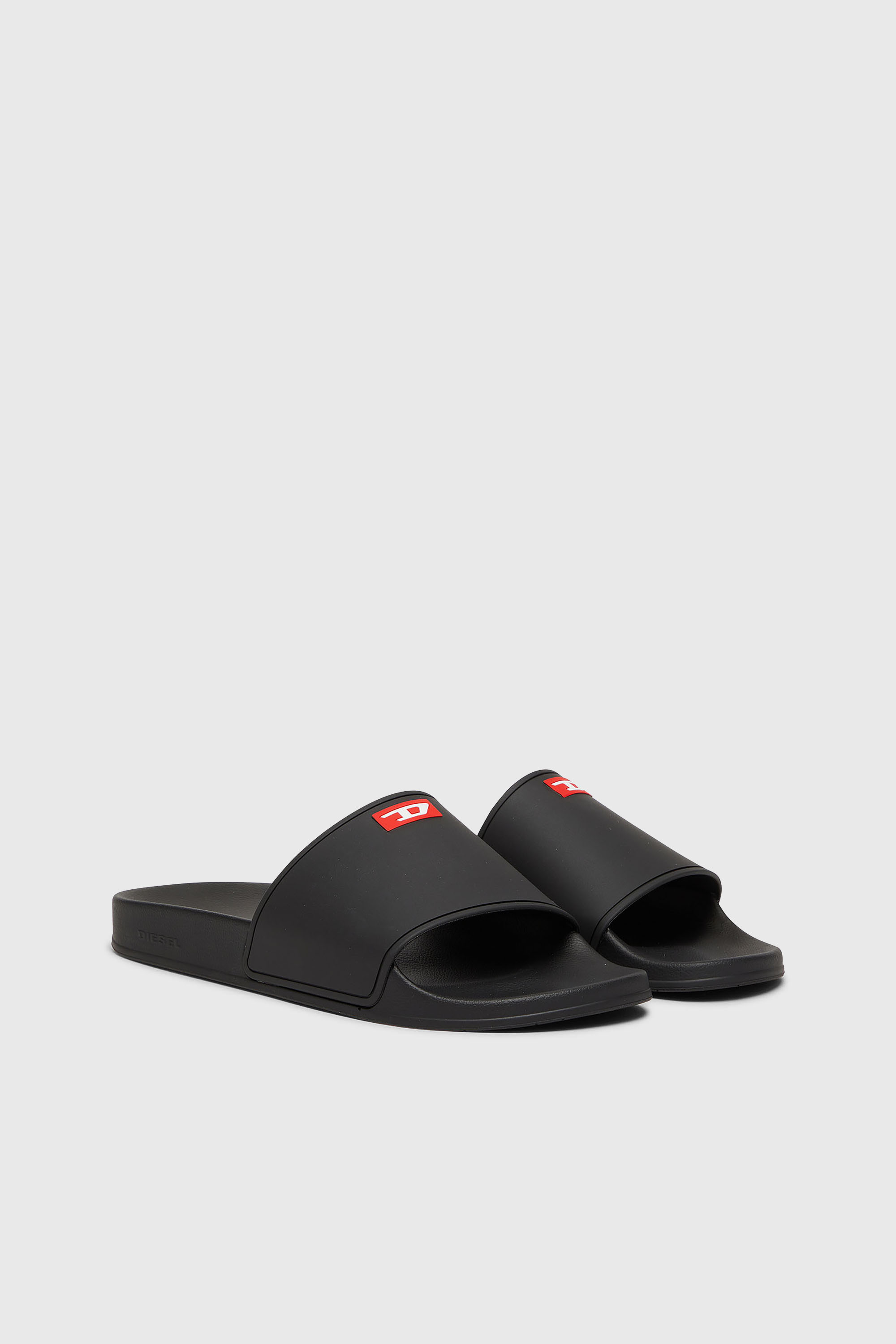 Diesel - SA-SWIM, Sa-Swim-Slide in gomma con logo D Uomo in Nero - 2