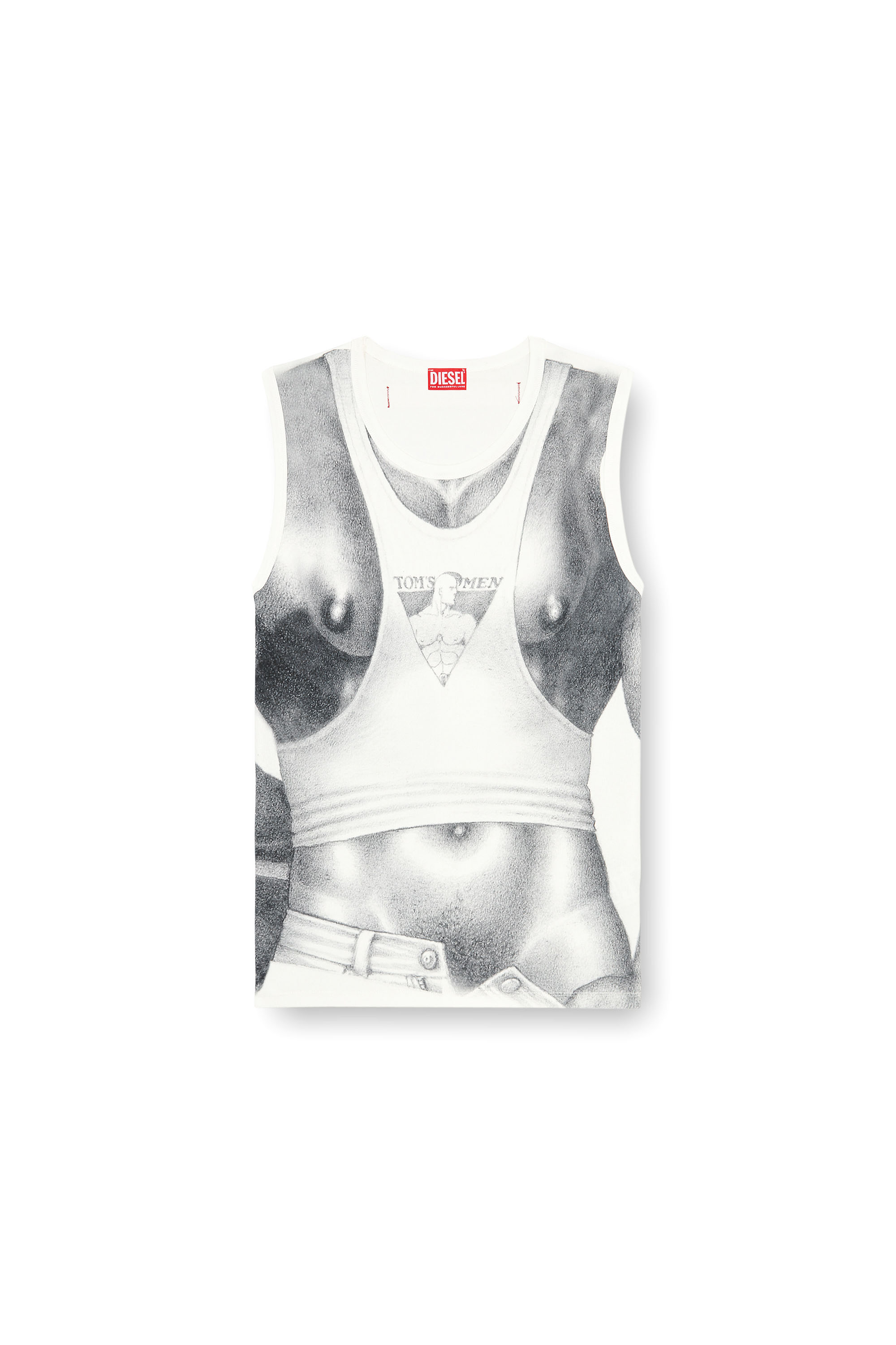 Diesel - PR-T-LIFTY-TOF, Unisex Canotta con stampa all-over in Bianco - Image 7