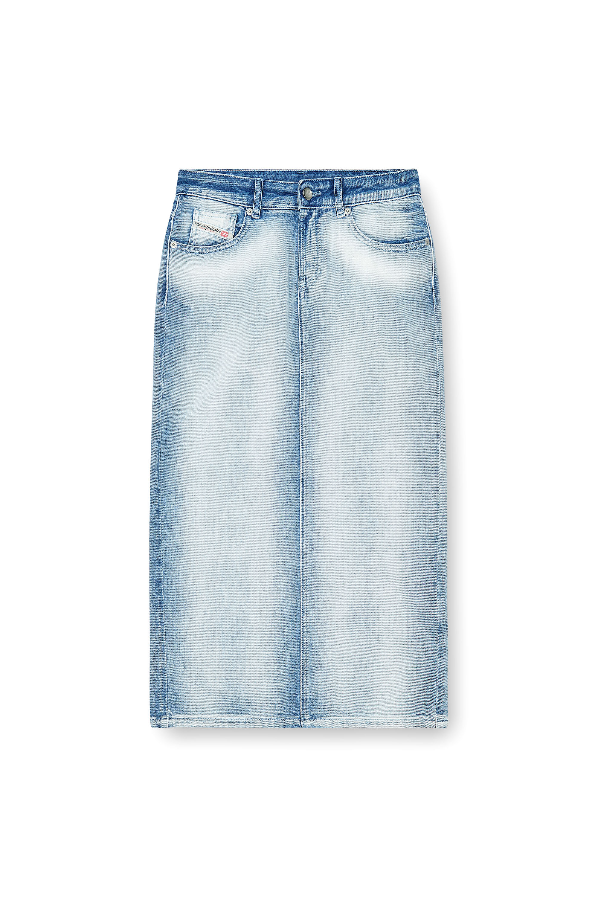 Diesel - DE-SKYE-FSI, Gonna in denim skeleton medio-chiaro Donna in Blu - 2