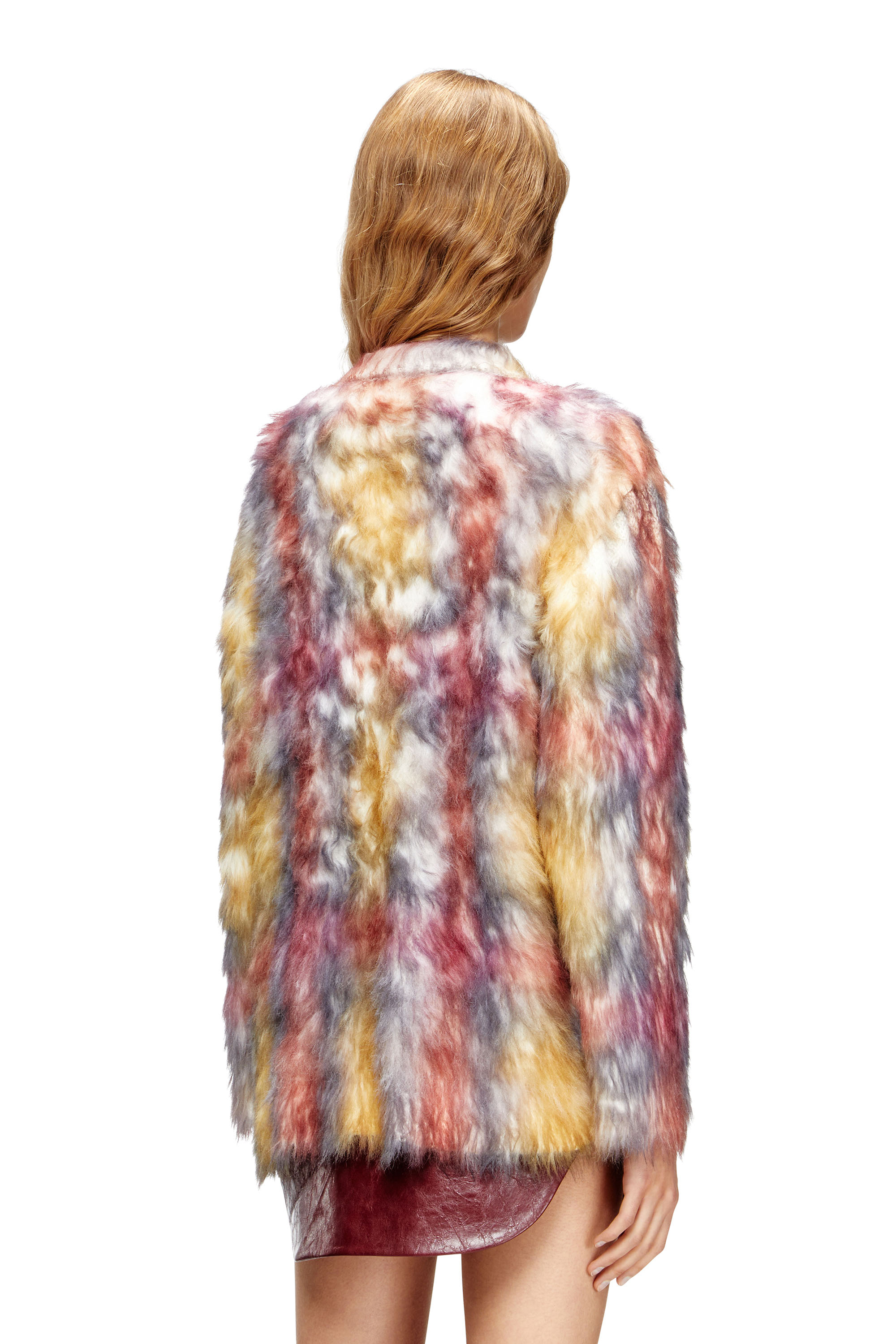 Diesel - M-BERRY, Maglione fluffy con stampa a quadri Donna in Multicolor - 4