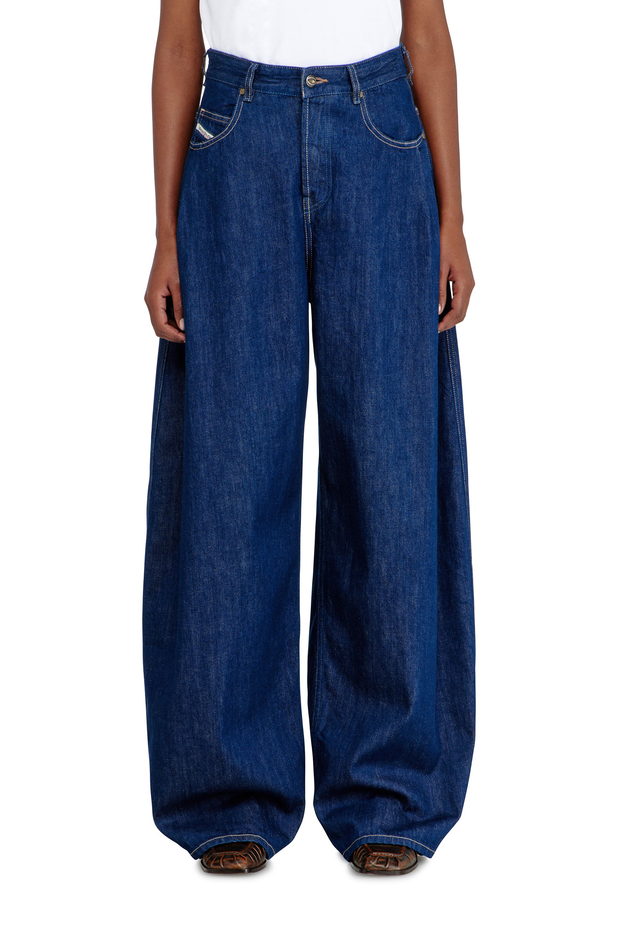 Diesel - Relaxed Jeans 1987 D-Khelz 09Q09 Donna, Blu Scuro - Image 4