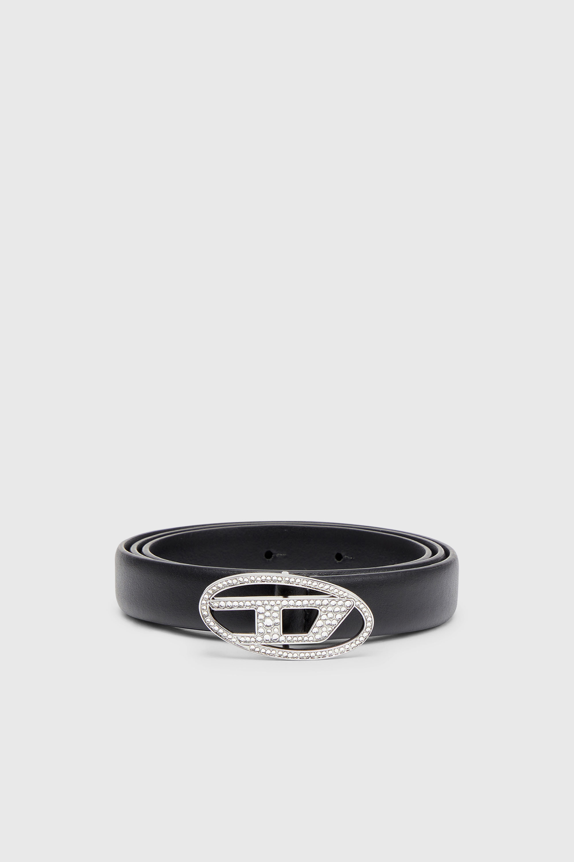 Diesel - B-1DR STRASS 20, Cintura 1.9 cm sottile con fibbia gioiello Donna in Nero - 1
