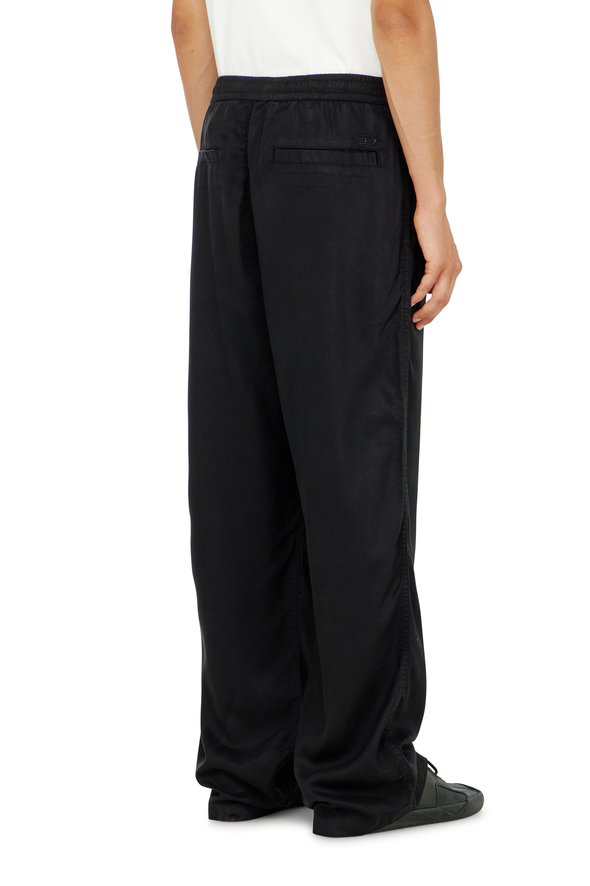 Diesel - P-DREYER-C, Pantaloni con coulisse in twill sfumato Uomo in Nero - 3