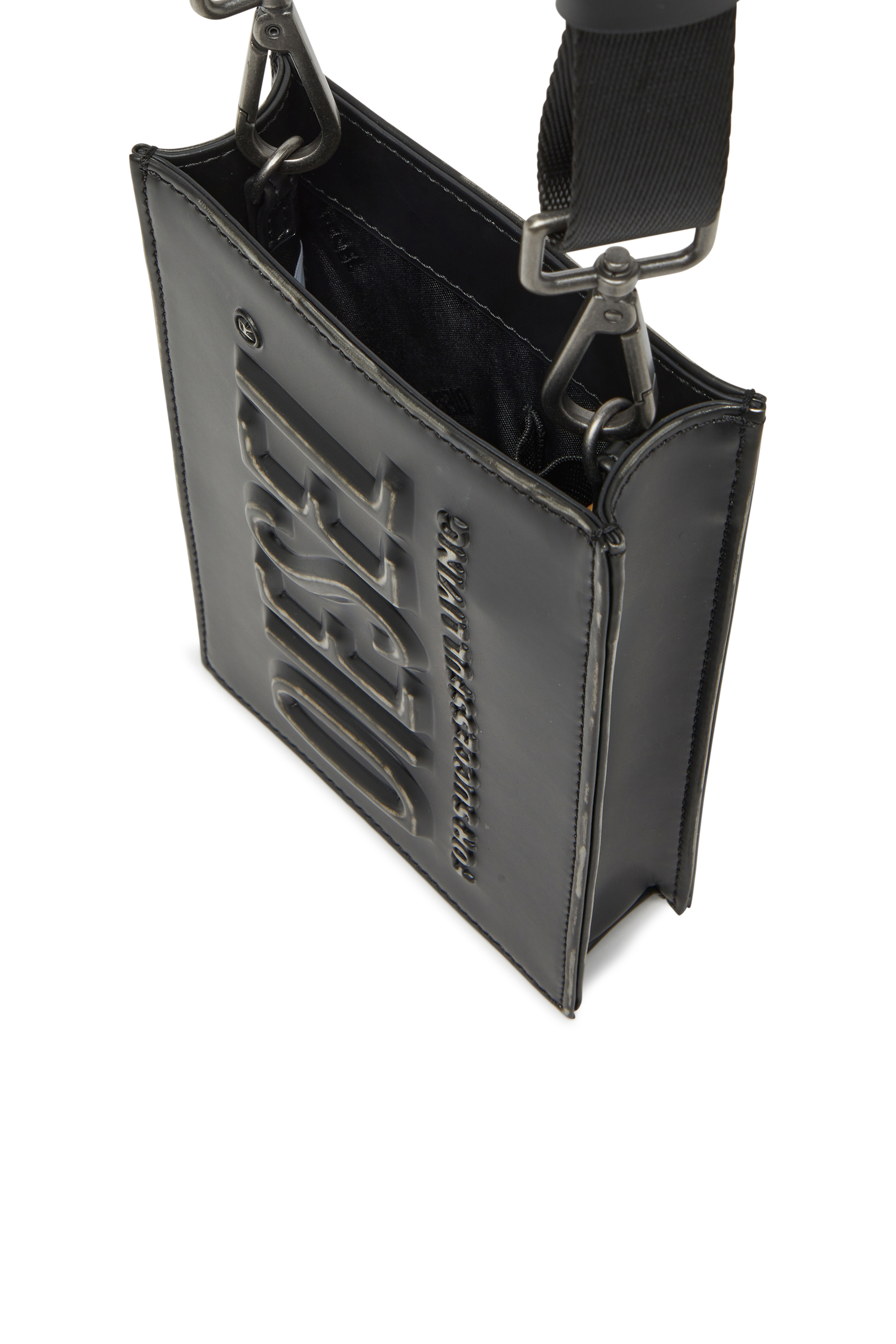 Diesel - DSL 3D MINI CROSSBODY X, Dsl 3D - Borsa con logo in rilevo Unisex in Nero - 3