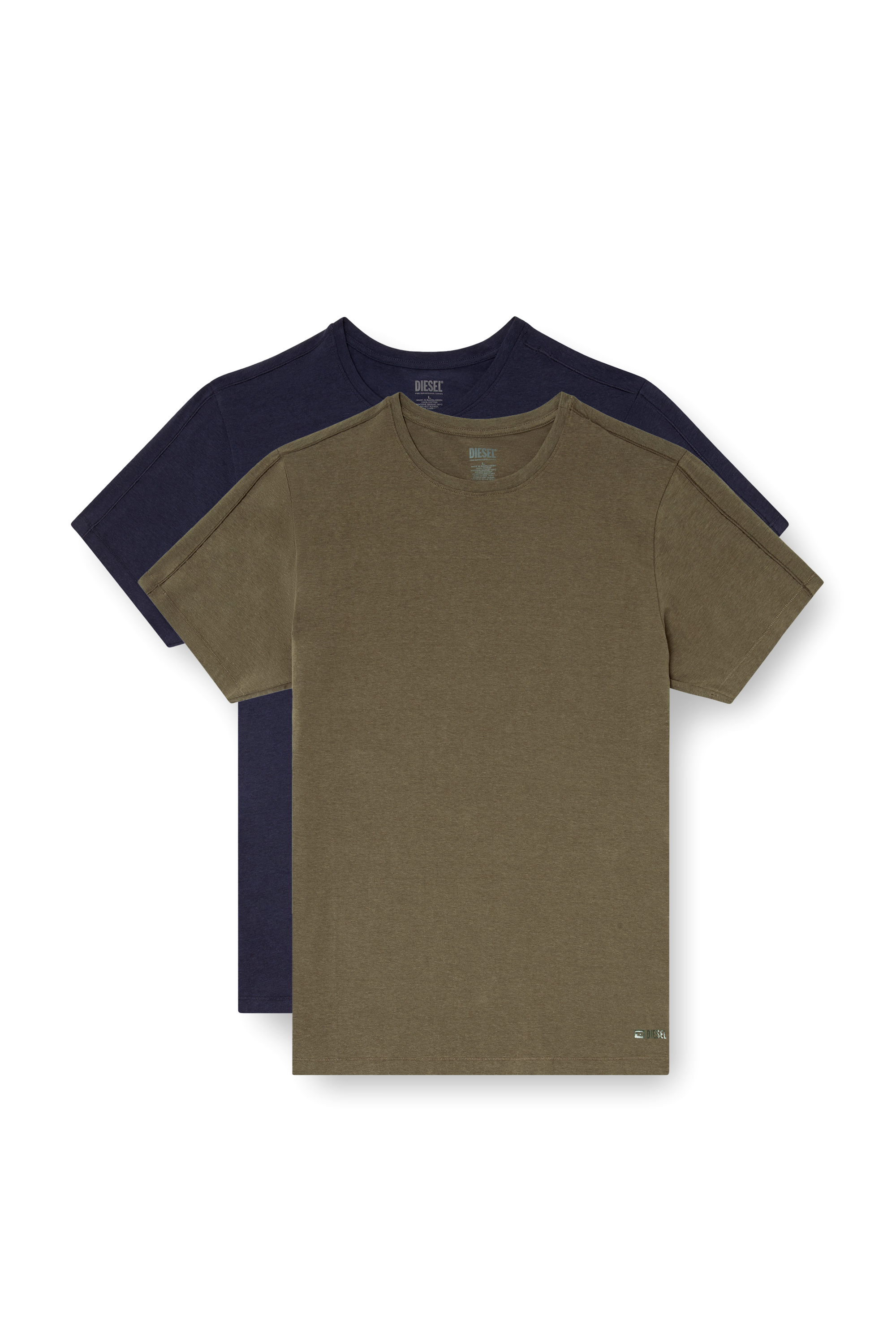 Diesel - RANDAL-D-MONO-2PACK, Set da due T-shirt in jersey fluido Uomo in Multicolor - 4