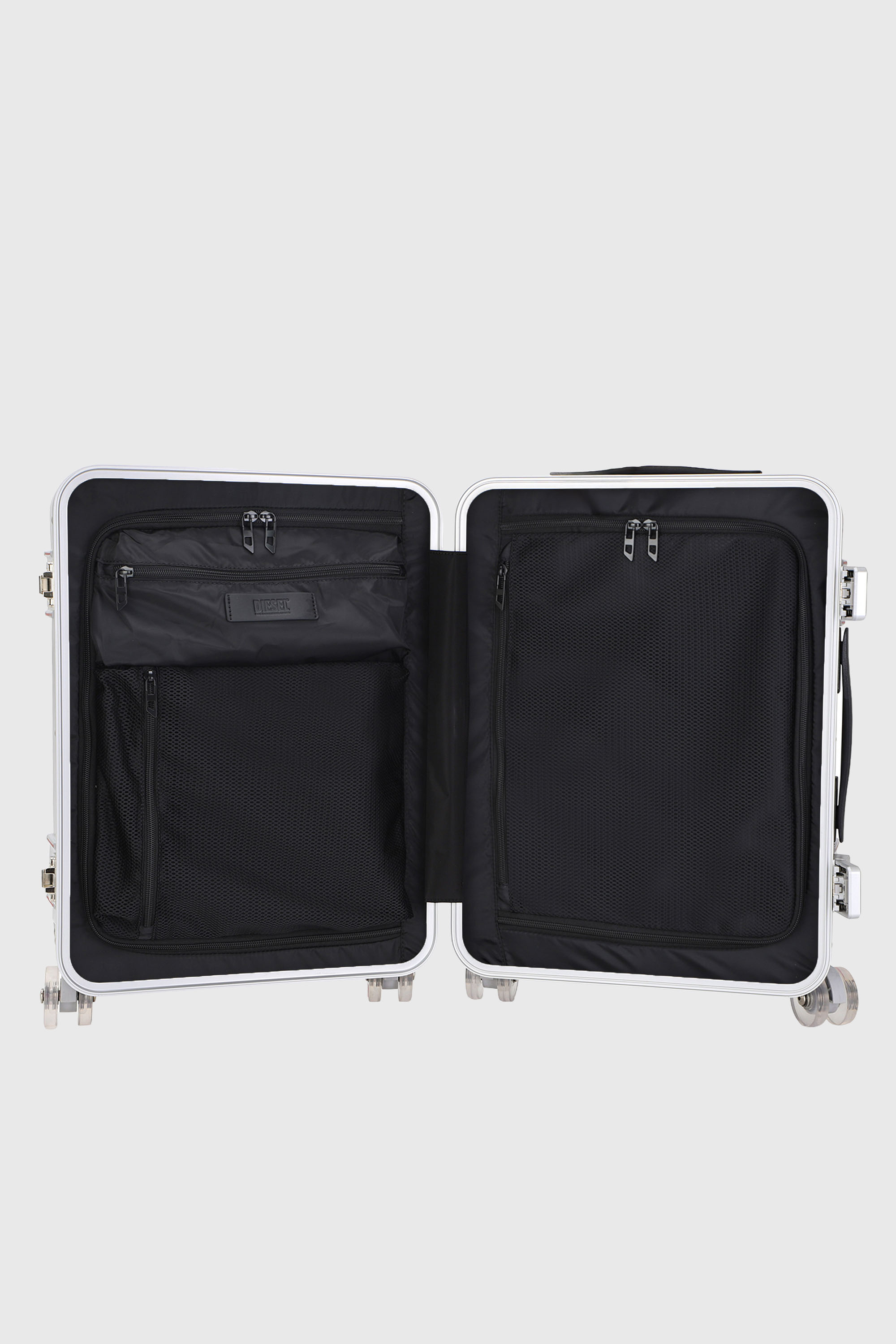 Diesel - DIESEL PC STRONG IMAGE TROLLEY- DSL003, Valigia resistente taglia S Unisex in Argento - 4