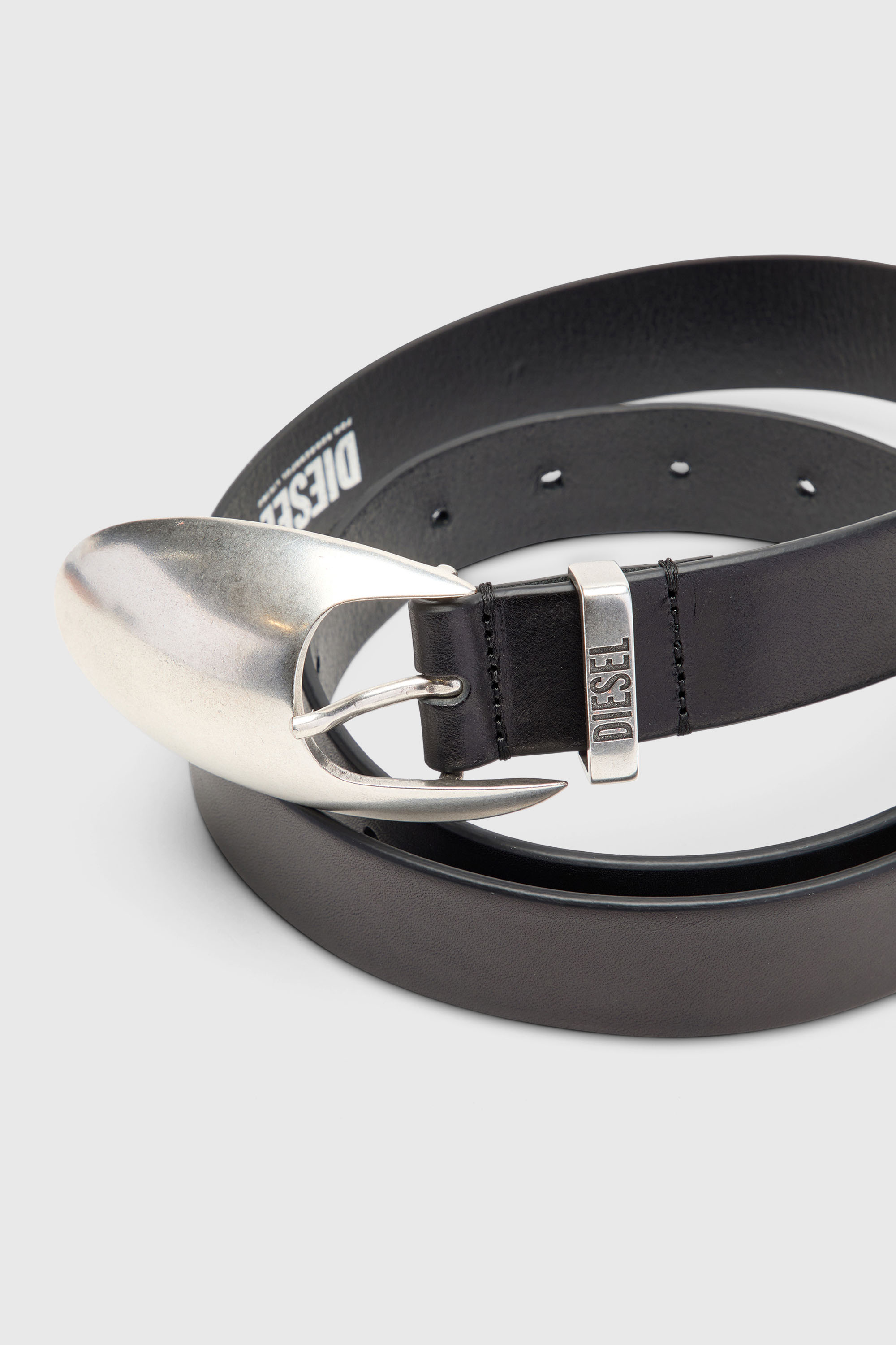 Diesel - B-ROP 30, Cintura 3 cm in pelle con fibbia scultura Uomo in Nero - 2