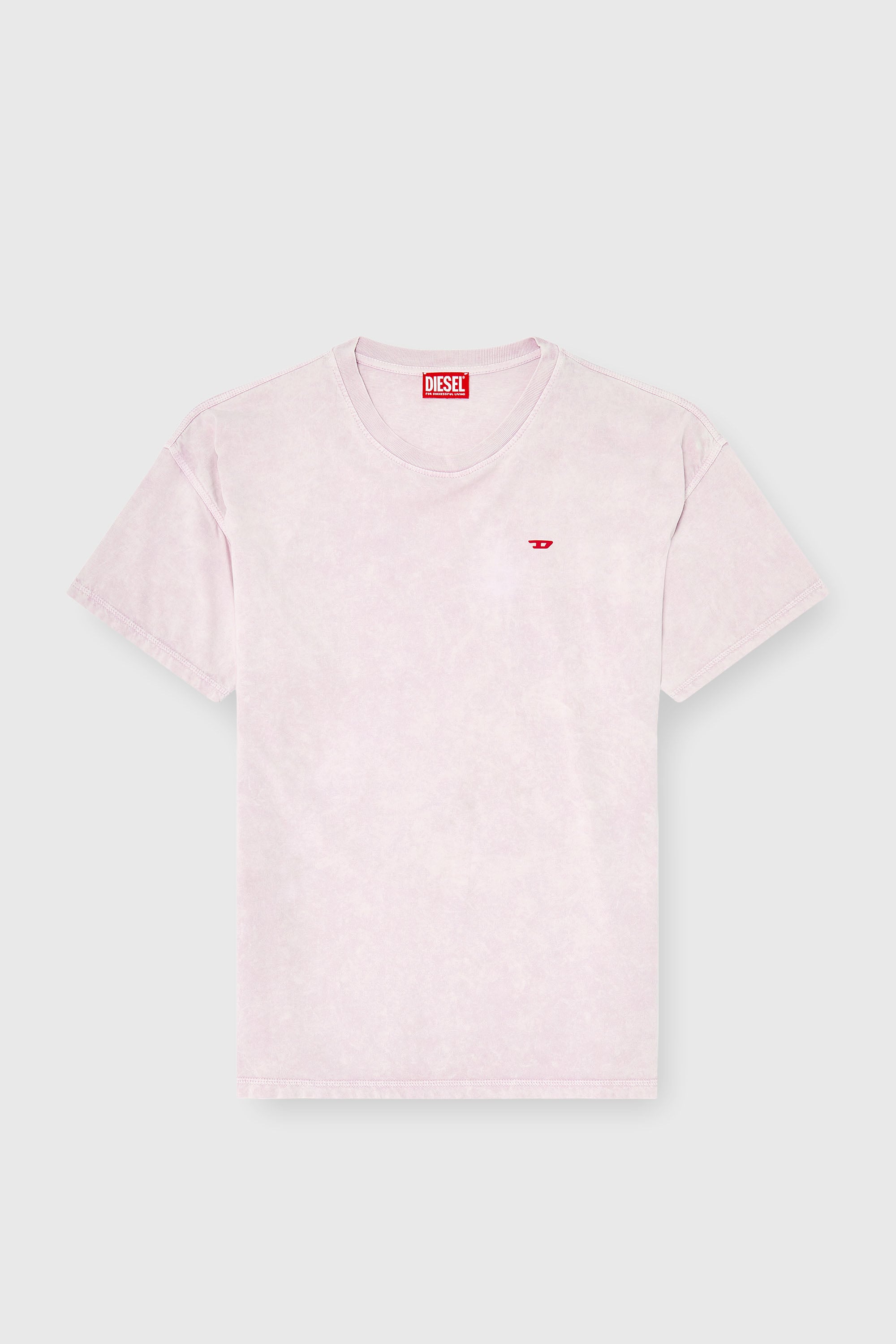 Diesel - T-BOXT-AA14, T-shirt in cotone con effetto lavorato Uomo in Rosa - 2