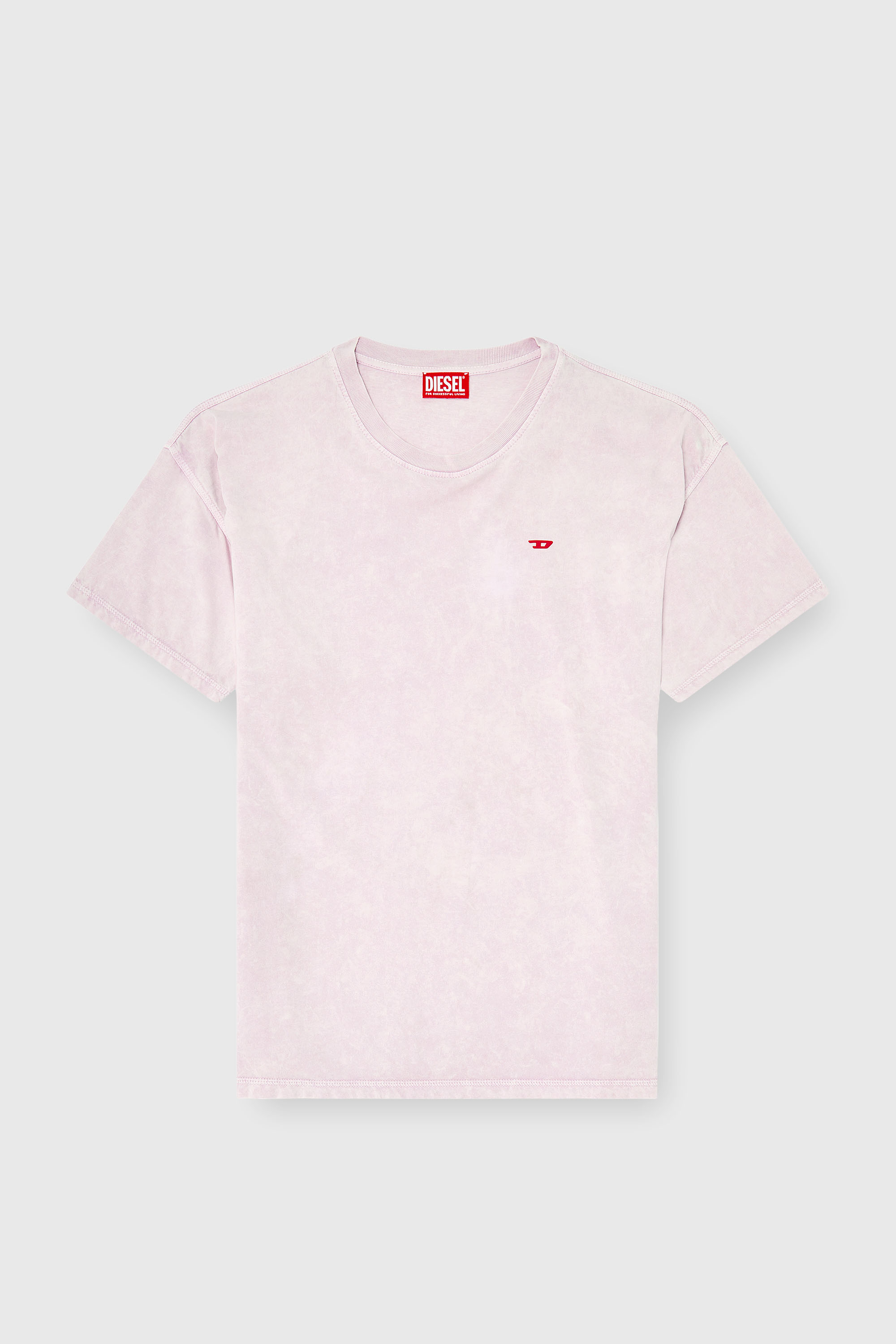 Diesel - T-BOXT-AA14, T-shirt in cotone con effetto lavorato Uomo in Rosa - 2