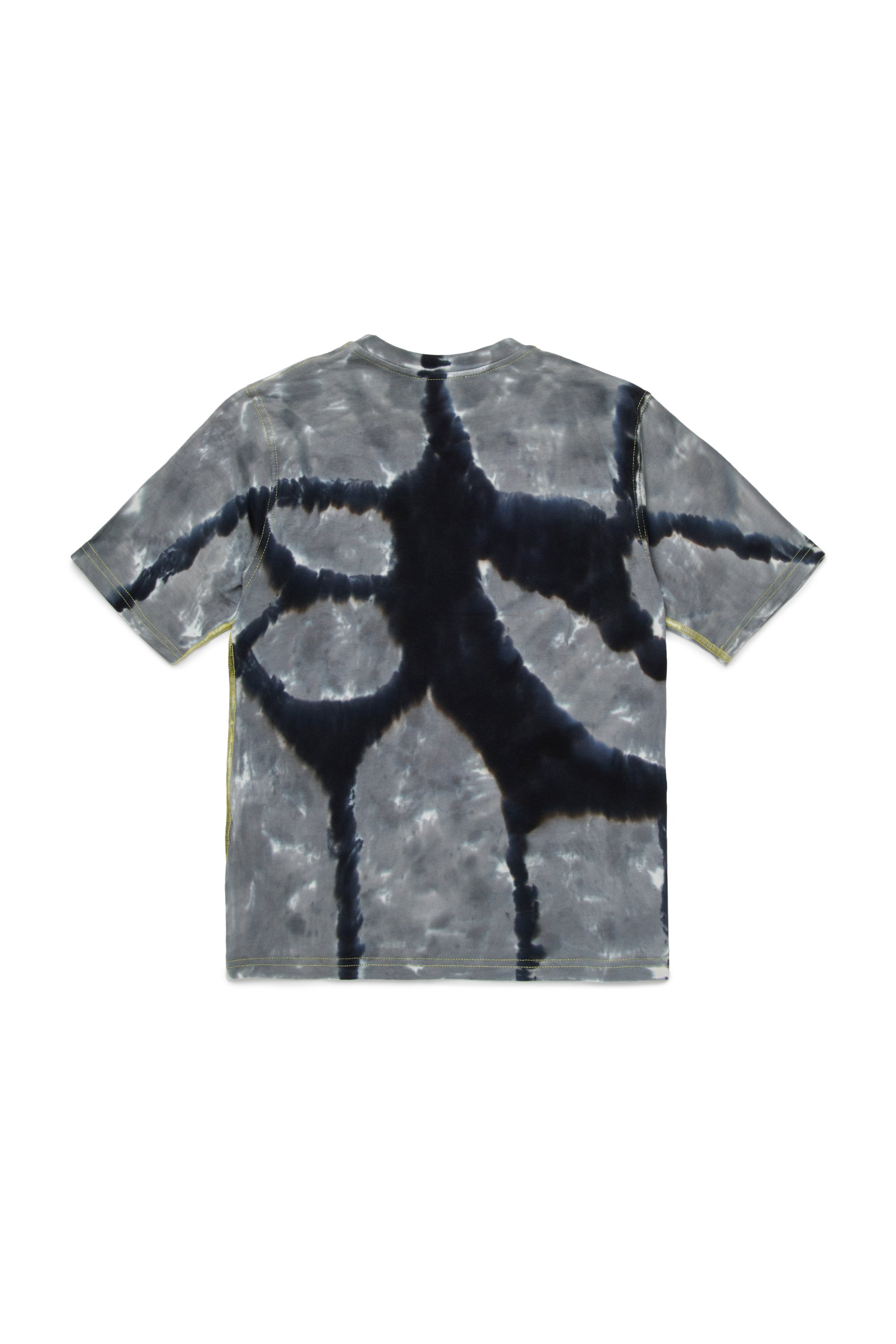 Diesel - TBOXTN15 OVER, Man's T-shirt with batik print in Black - 2