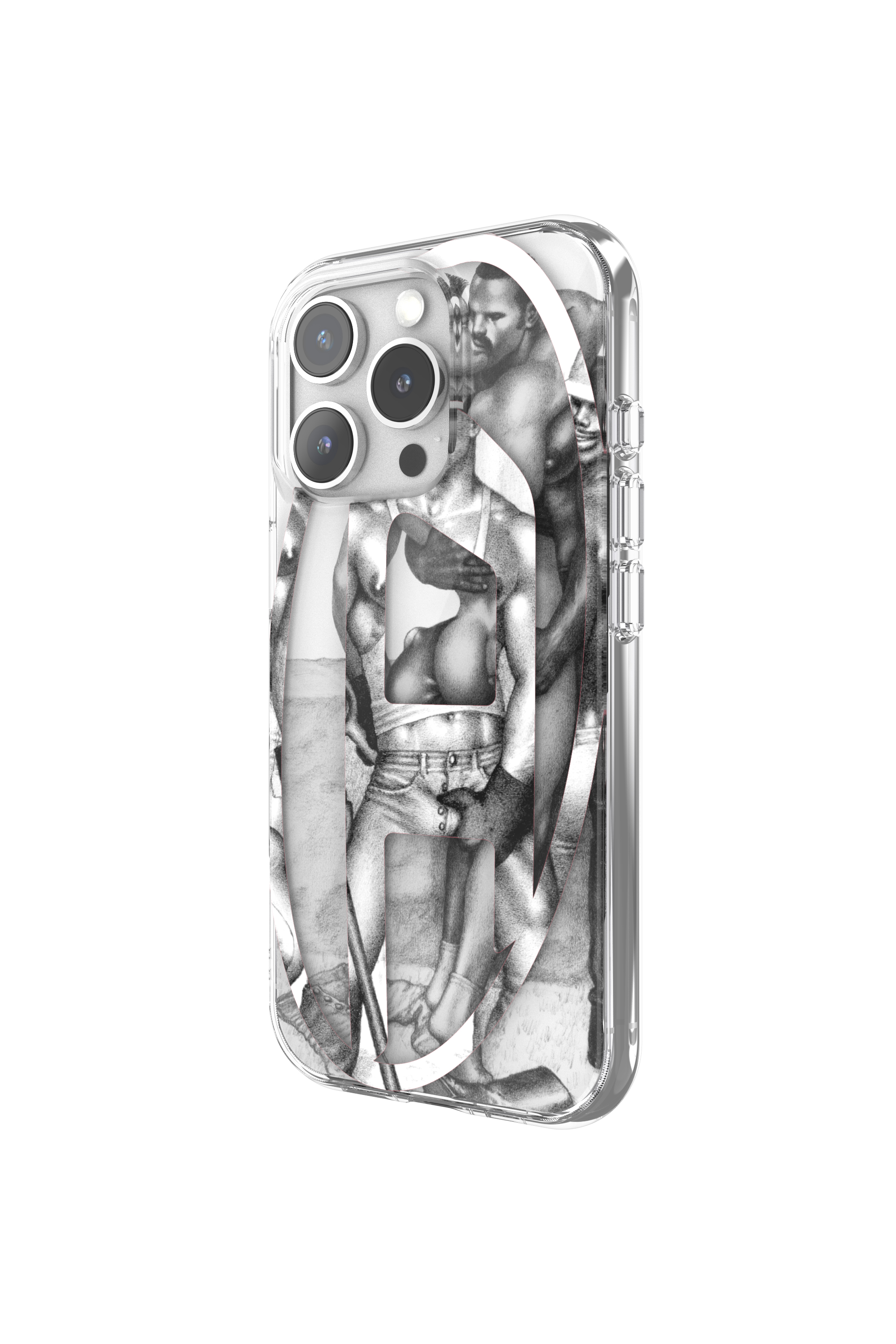 Diesel - 60388 DIESEL TOM OF FINLAND AOP CASE, Cover iPhone 16 Pro ToFF Unisex in Grigio - 2