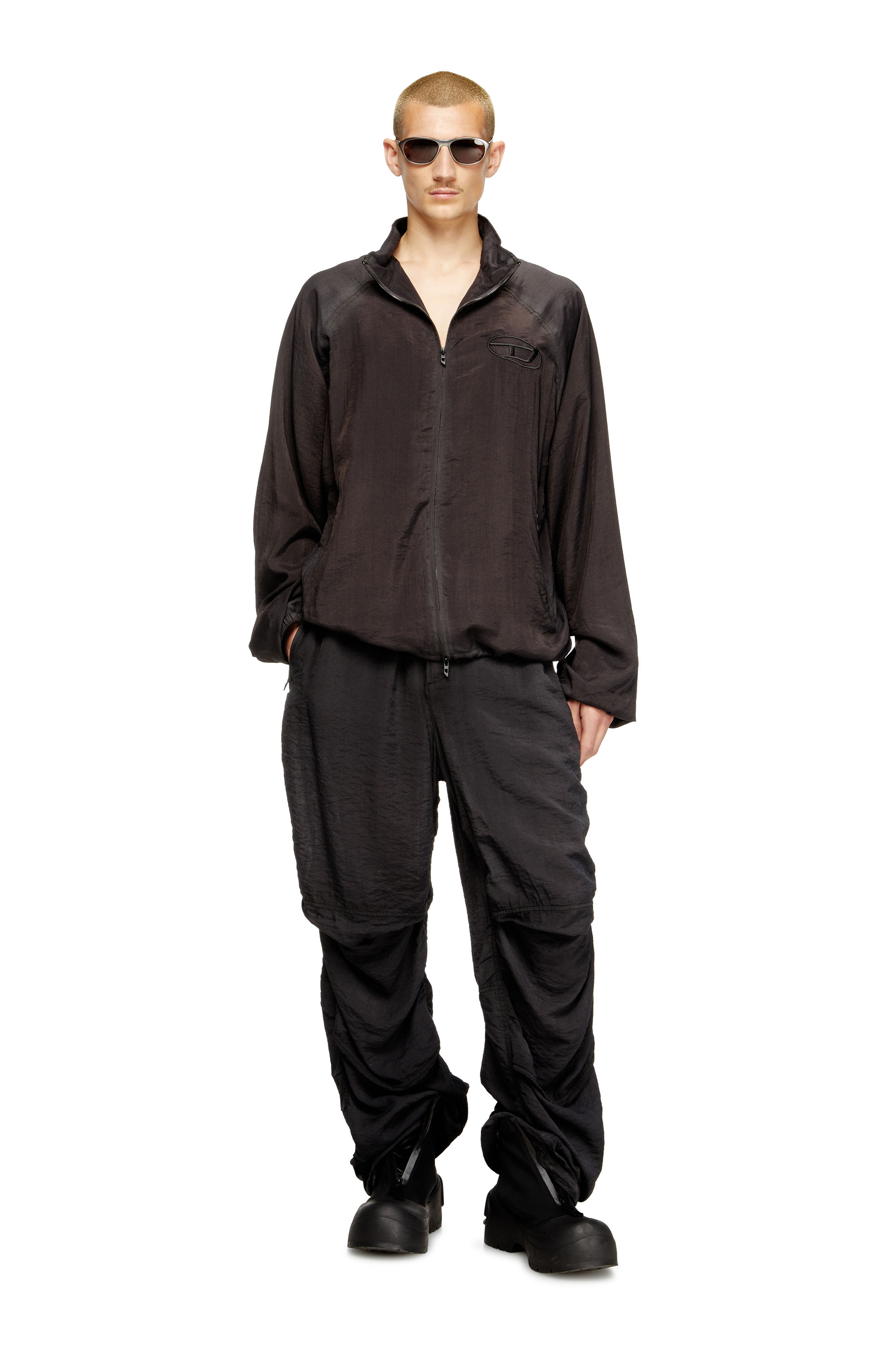 Diesel - J-HENRI-SOUVENIR, Giacca sportiva con ricami souvenir Uomo in Grigio - 1