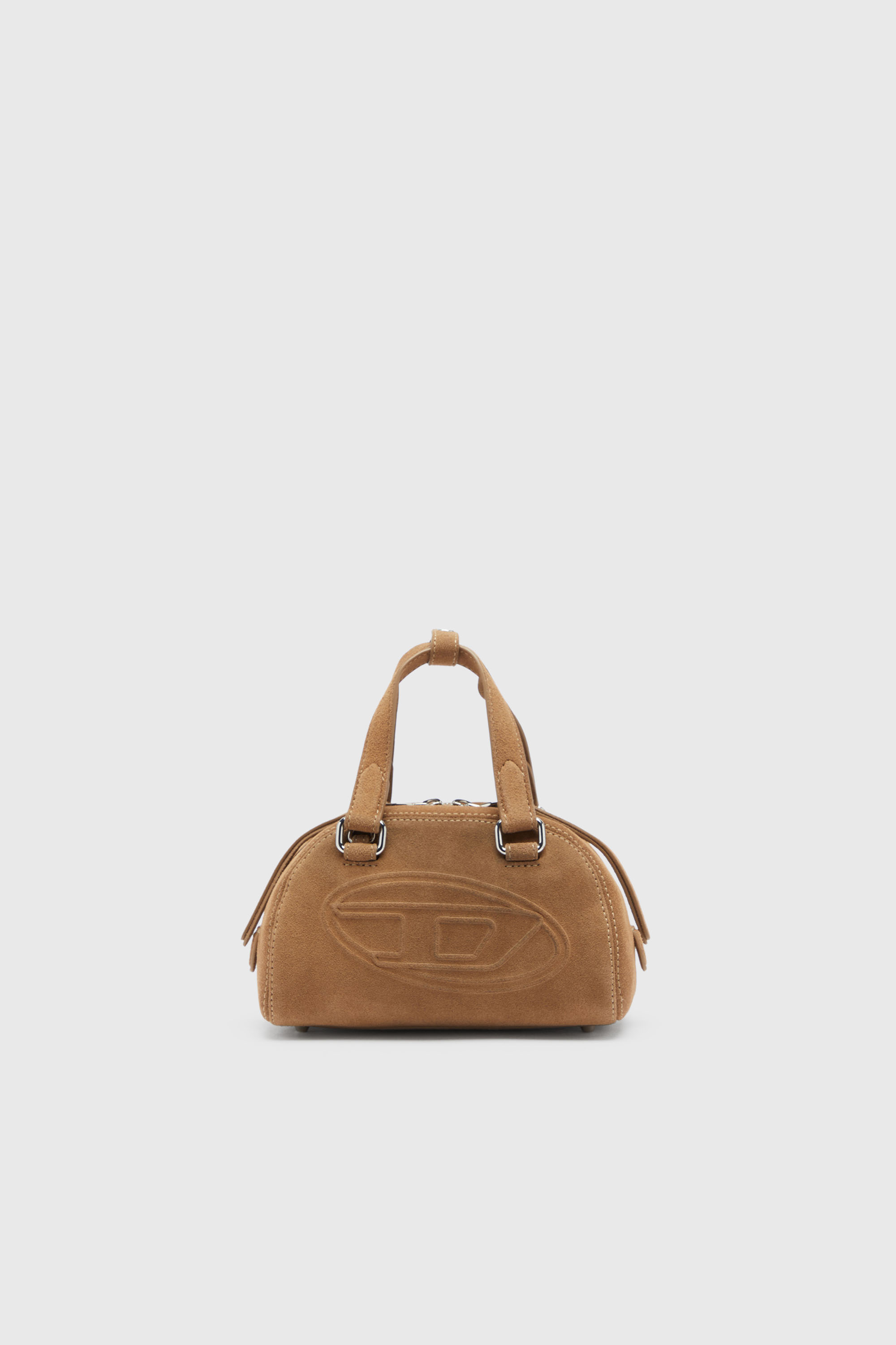 Diesel - 1DR DOME CROSSBODY, 1DR Dome-Borsa bowling piccola in pelle scamosciata Unisex in Beige - 1