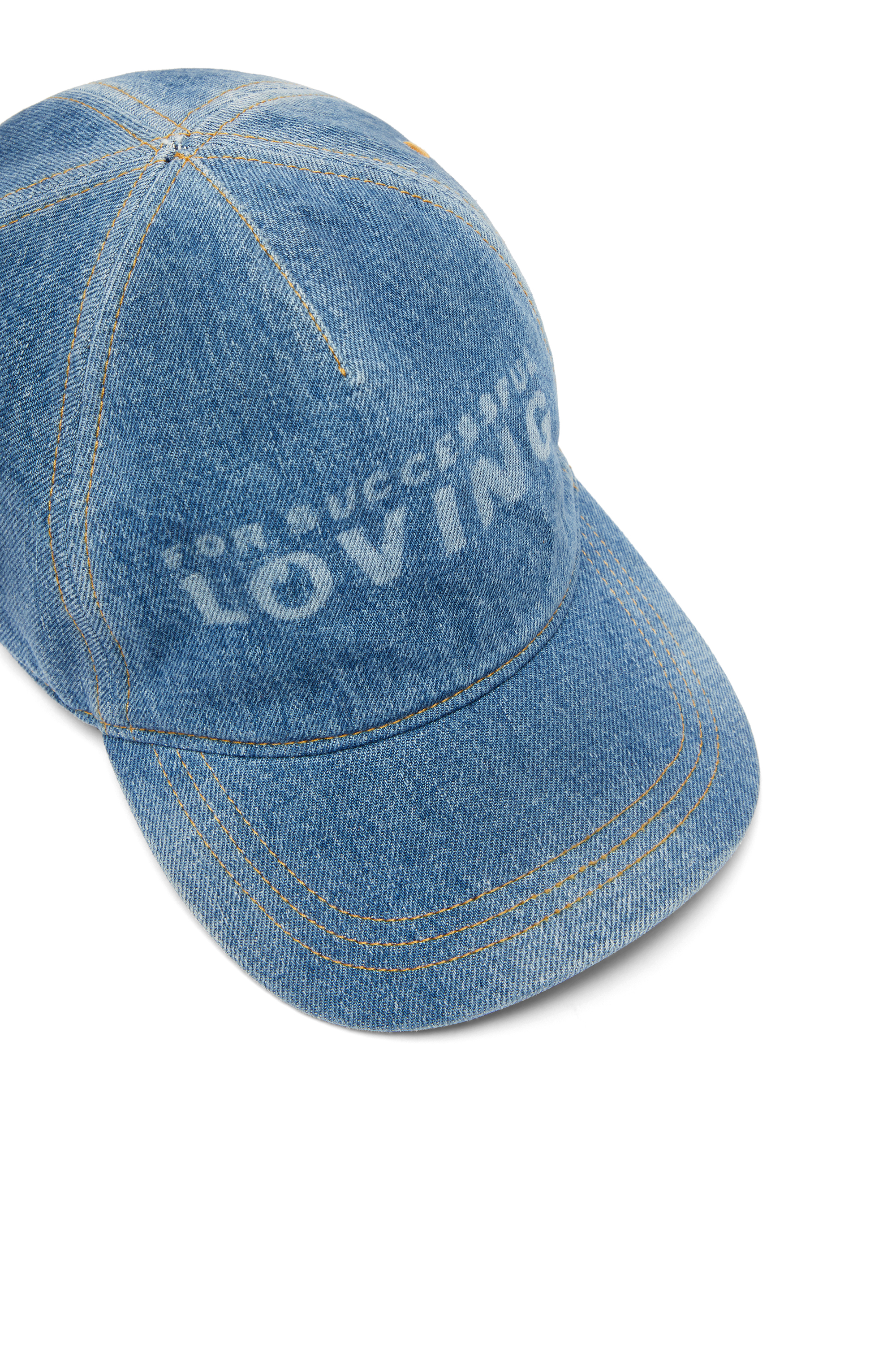 Diesel - PR-CAP-CHITIN, Berretto da baseball in denim con logo For Successful Loving Unisex in Blu - 3