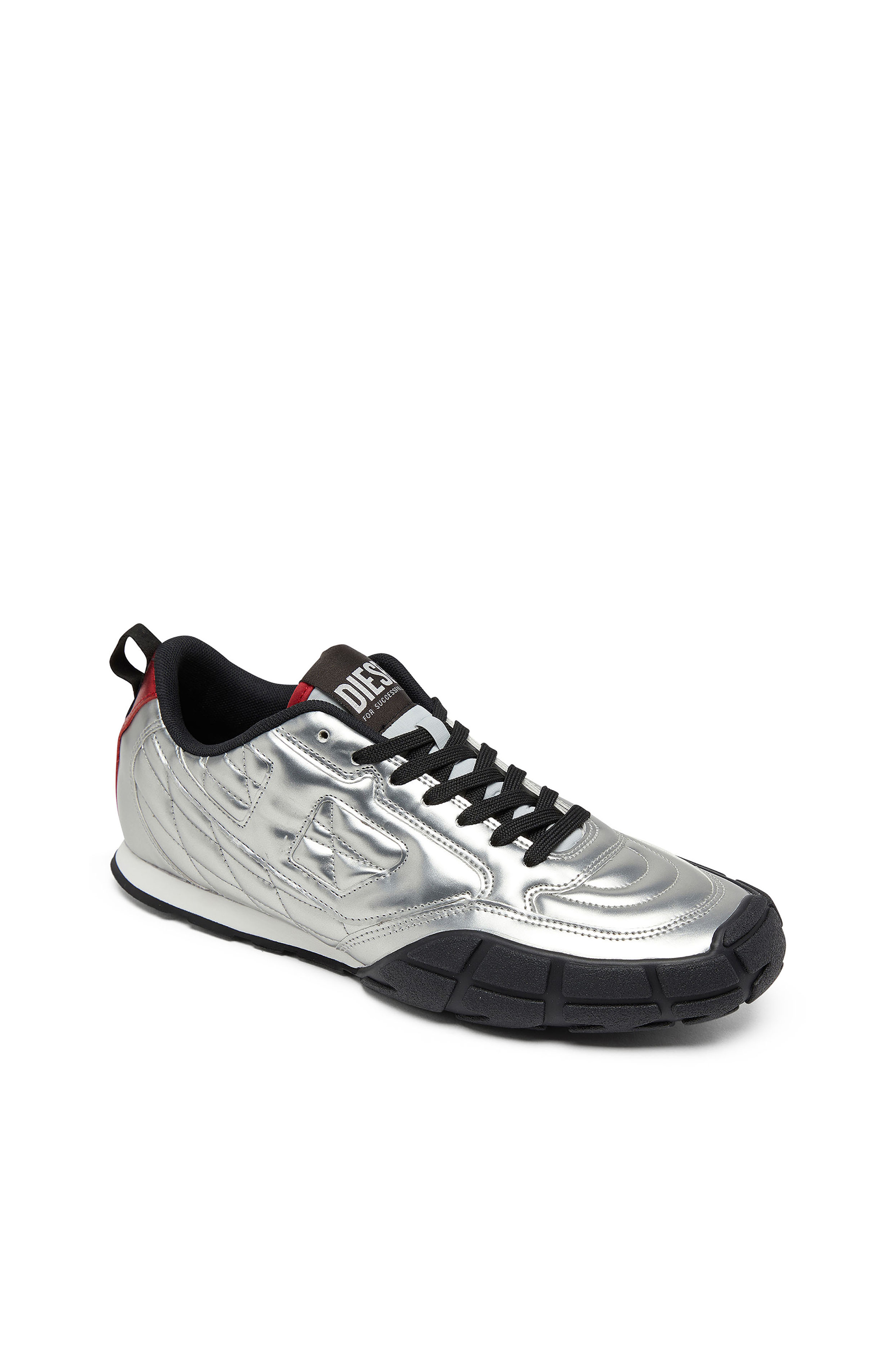 Diesel - S-PAGODHA LOW, S-Pagodha-Sneaker metallizzate trapuntate Uomo in Argento - 6