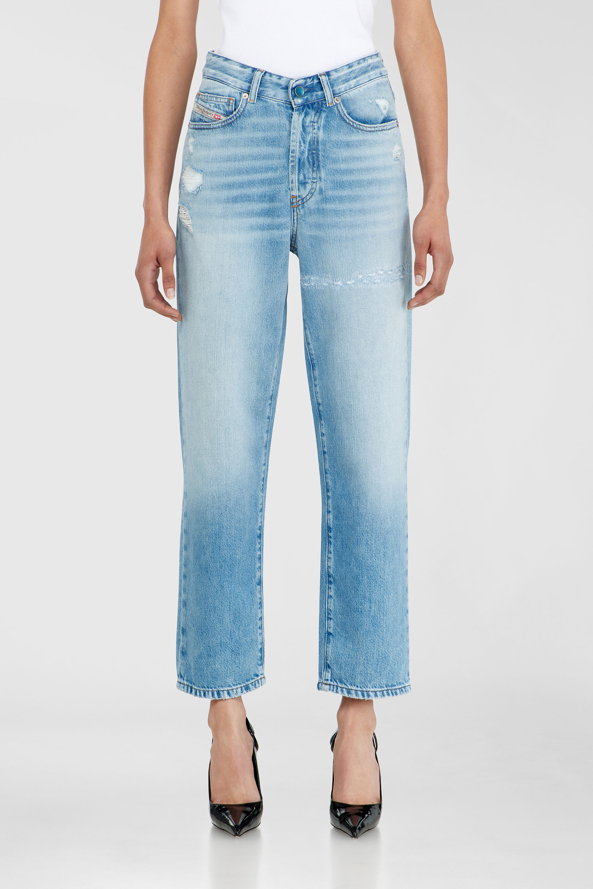 Diesel - Regular Jeans 1981 D-Went 09P49 Donna, Blu Chiaro - Image 1