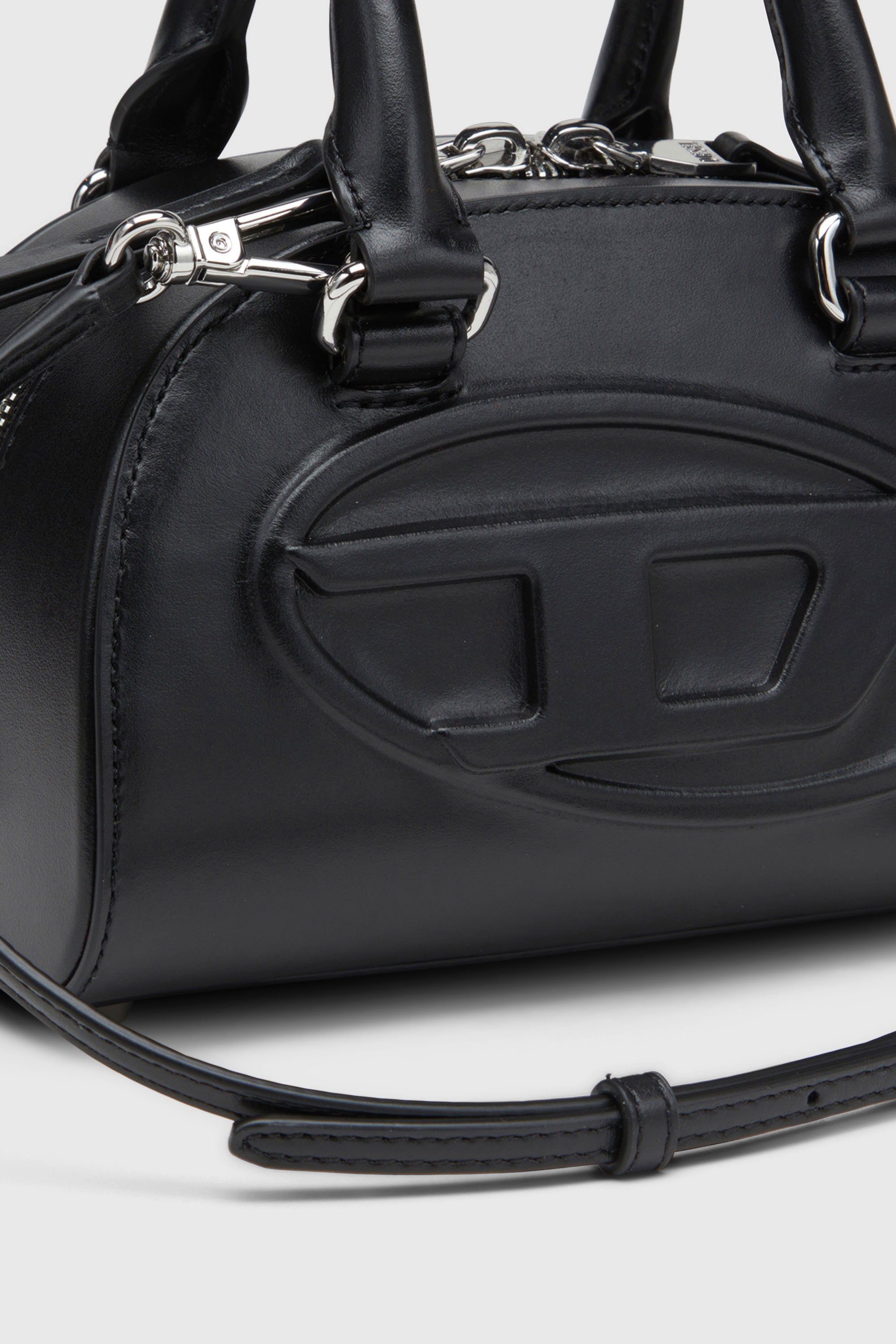 Diesel - 1DR DOME CROSSBODY, 1DR Dome - Borsa bowling mini in pelle Donna in Nero - 6