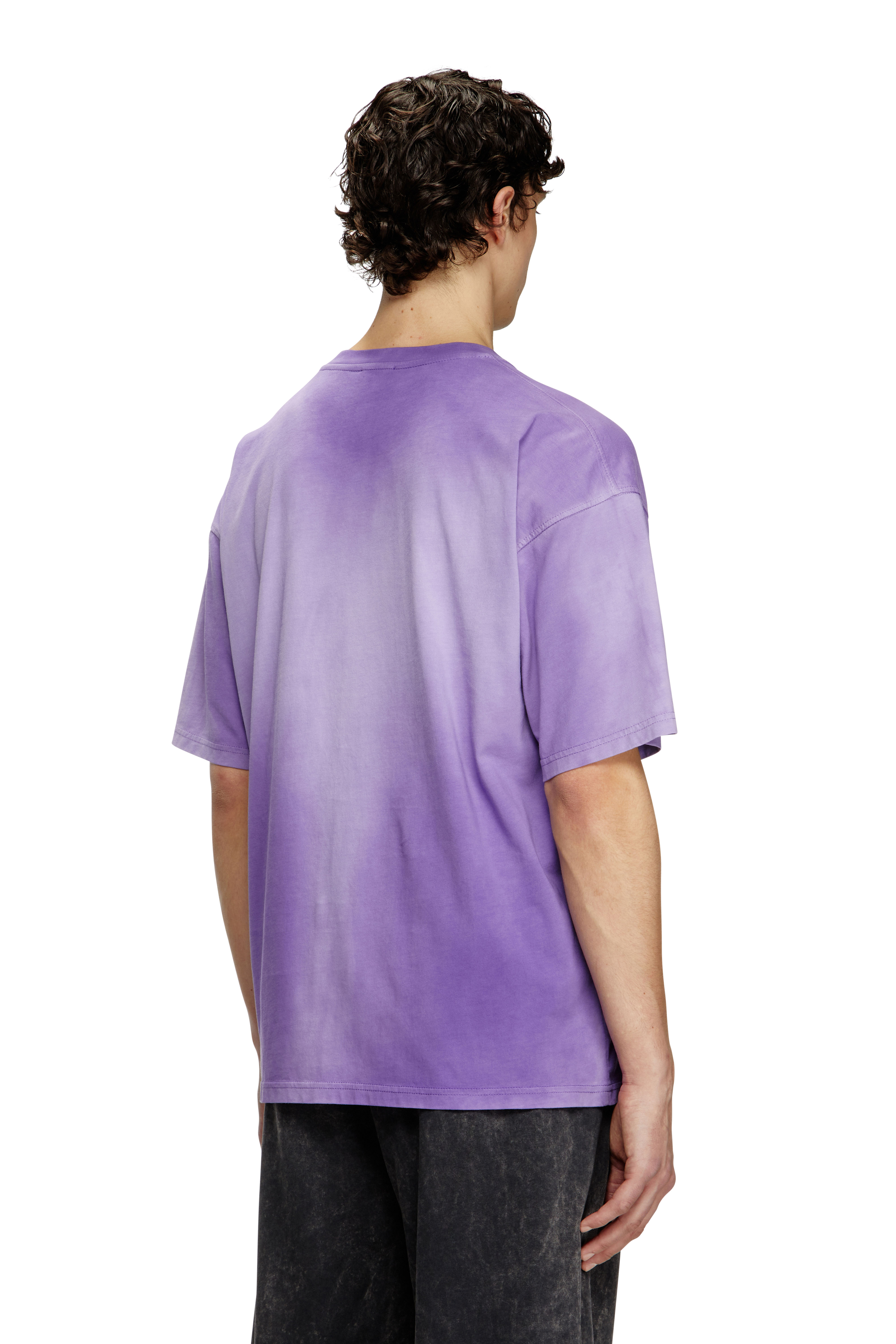 Diesel - T-BOXT-R27, T-shirt con micro logo ricamato Uomo in Viola - 4