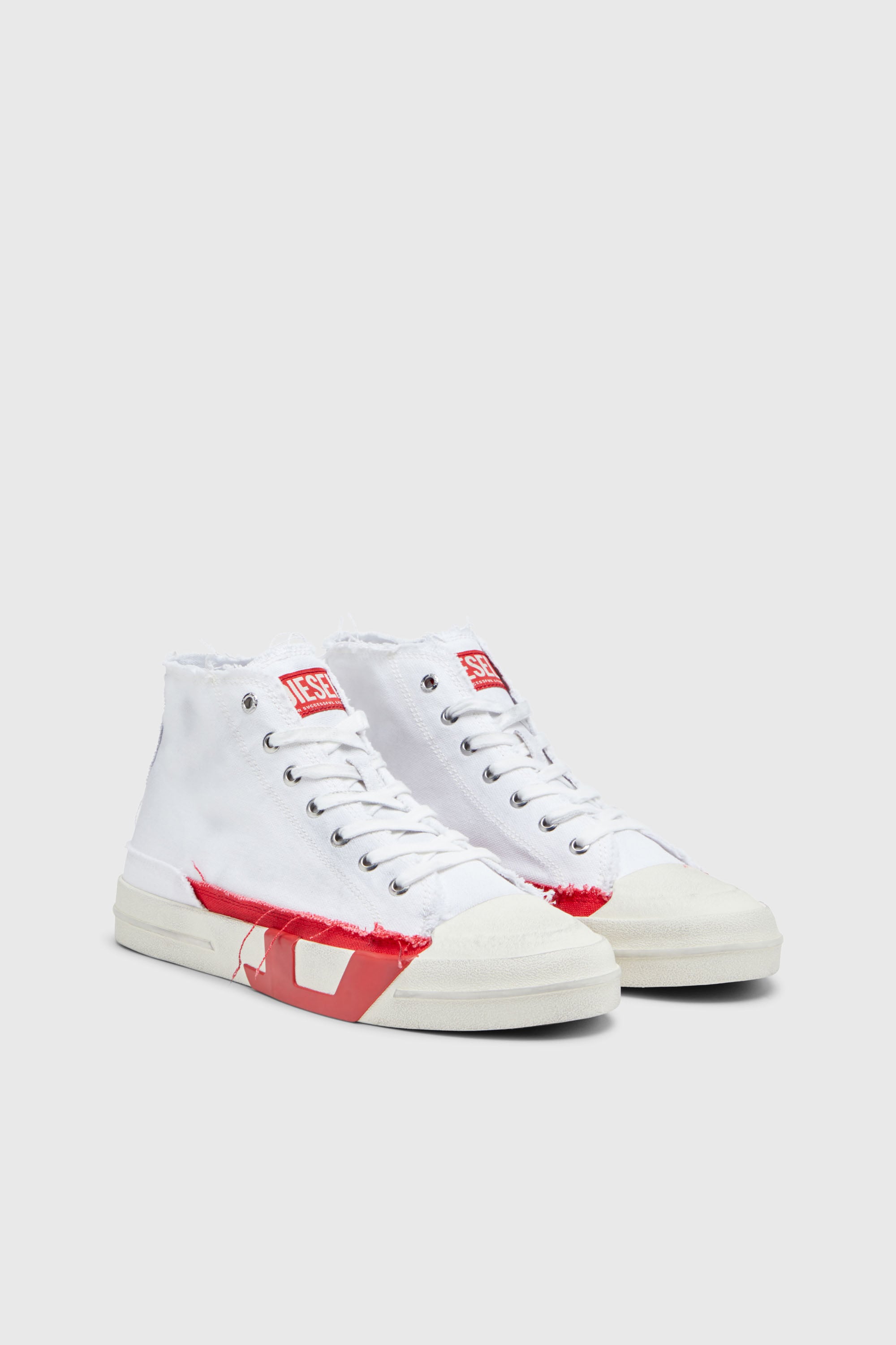 Diesel - S-D-VERSE MID, S-D-Verse-Sneaker high-top in canvas effetto dirt Uomo in Multicolor - 2
