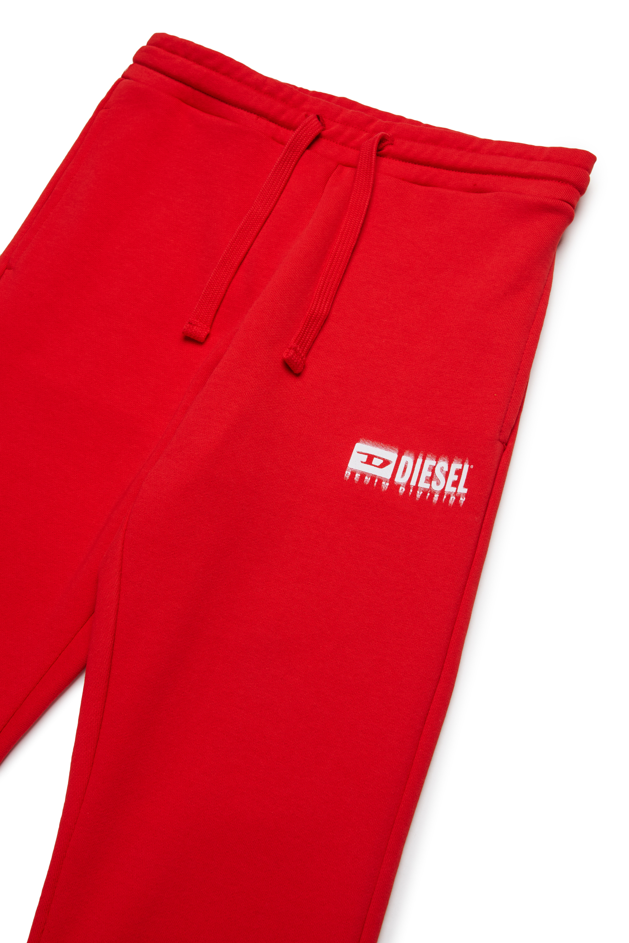 Diesel - PBASE, Pantaloni tuta con logo sbavato Uomo in Rosso - 3