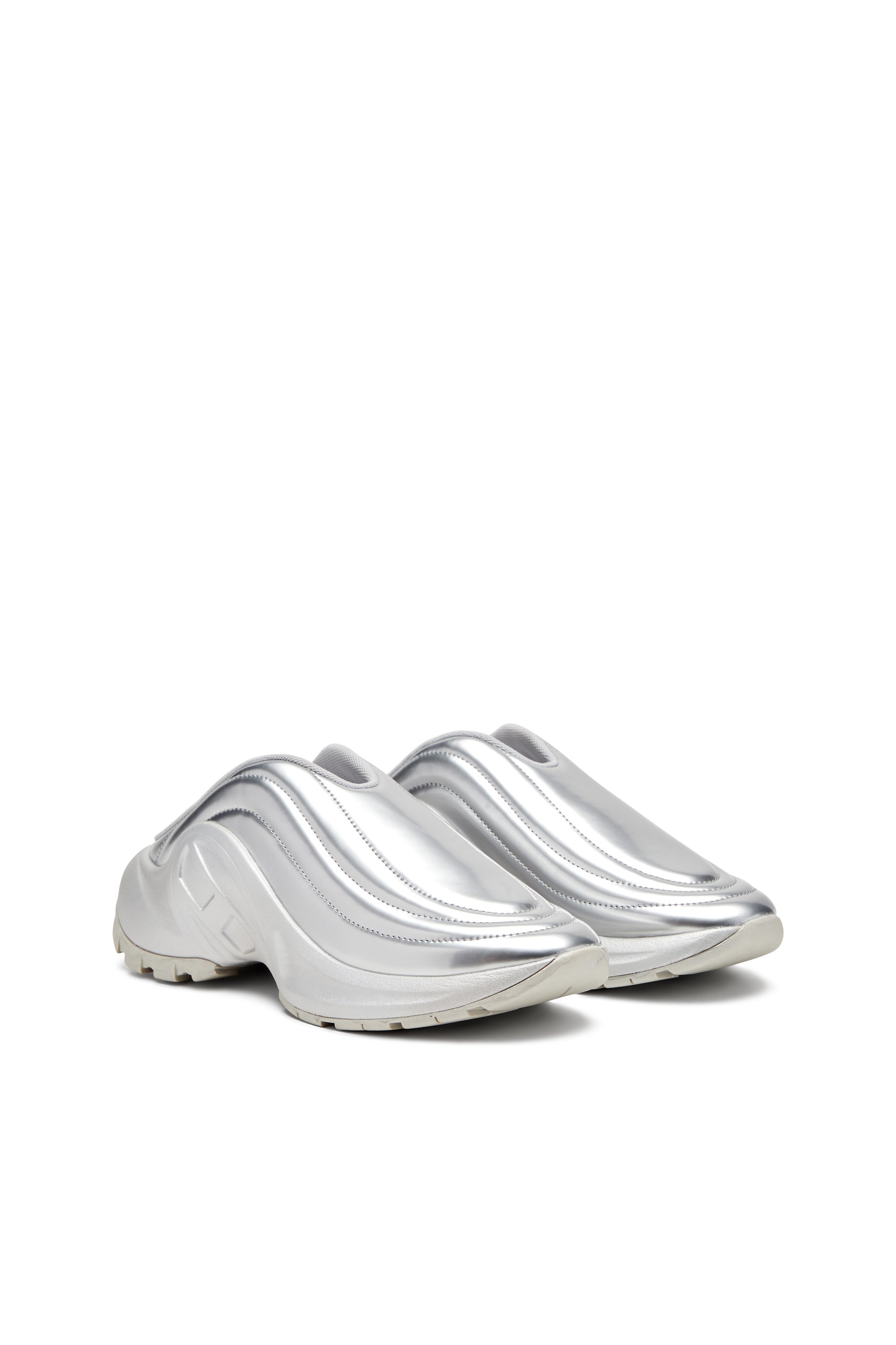 Diesel - S-D-RUNNER MULE X, Mule metallizzate Unisex in Argento - 2