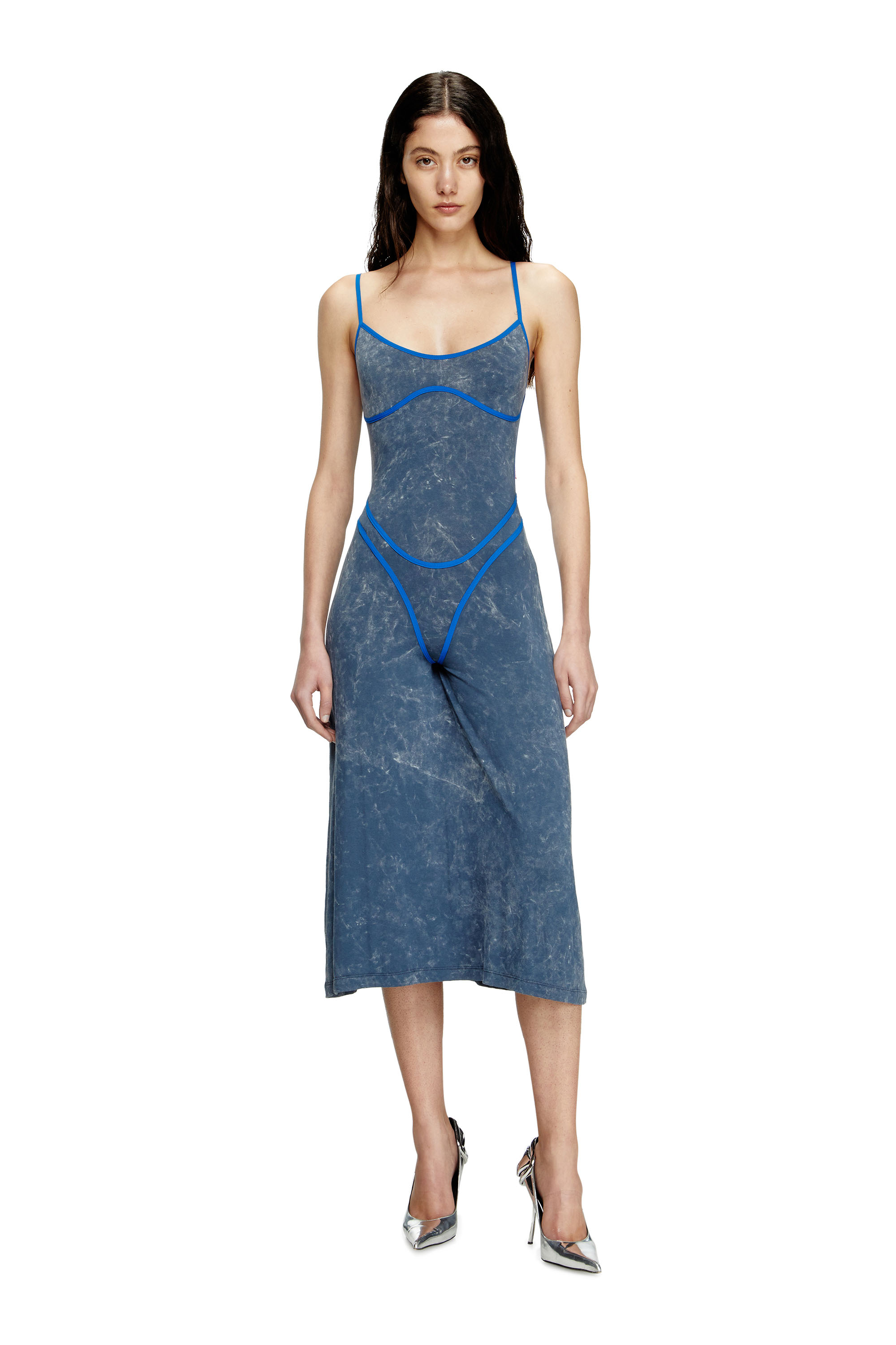 Diesel - D-WOW, Abito con dettaglio lingerie Donna in Blu - 2