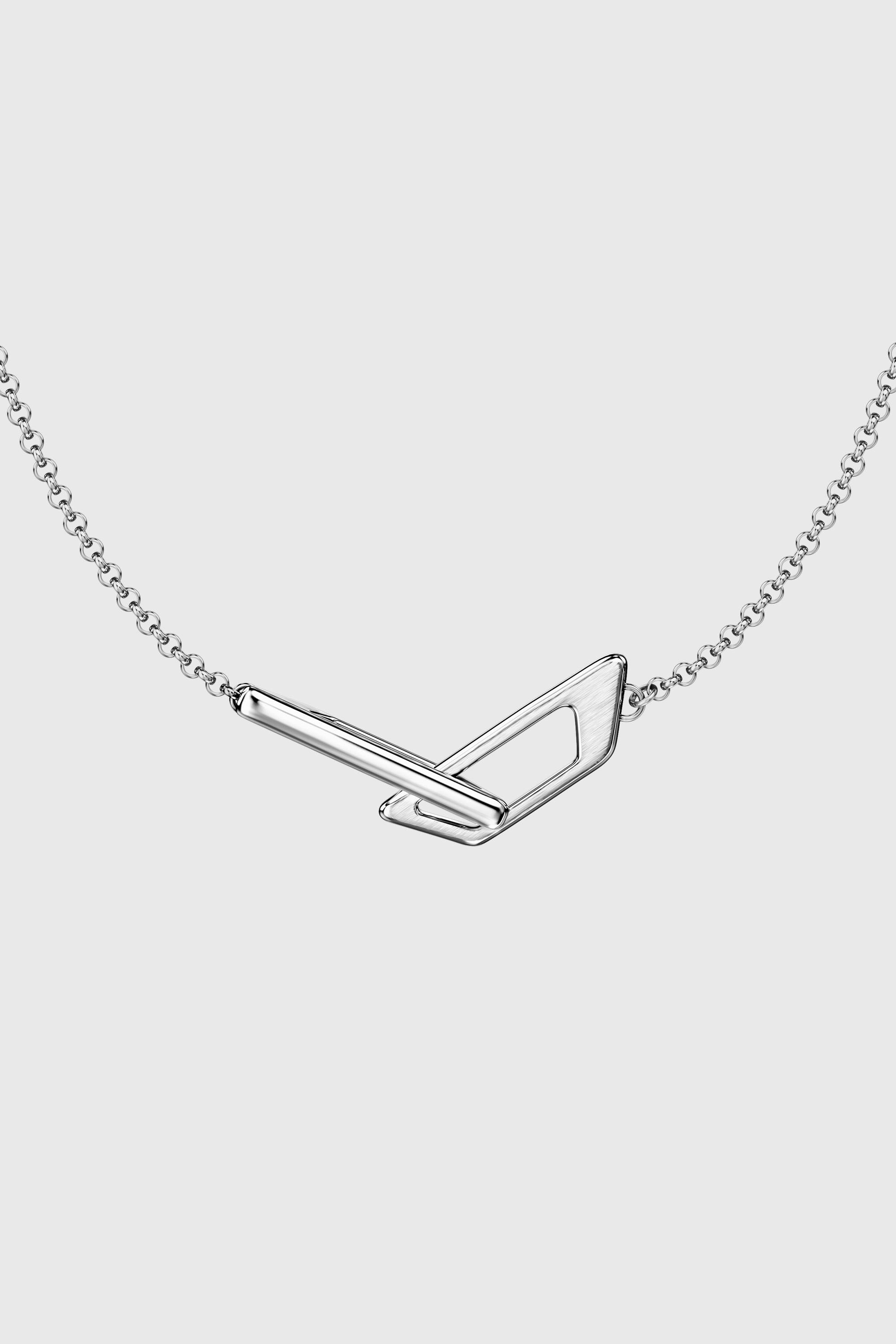 Diesel - DX1727040, Unisex's Stainless Steel Band Necklace in Silver - 2