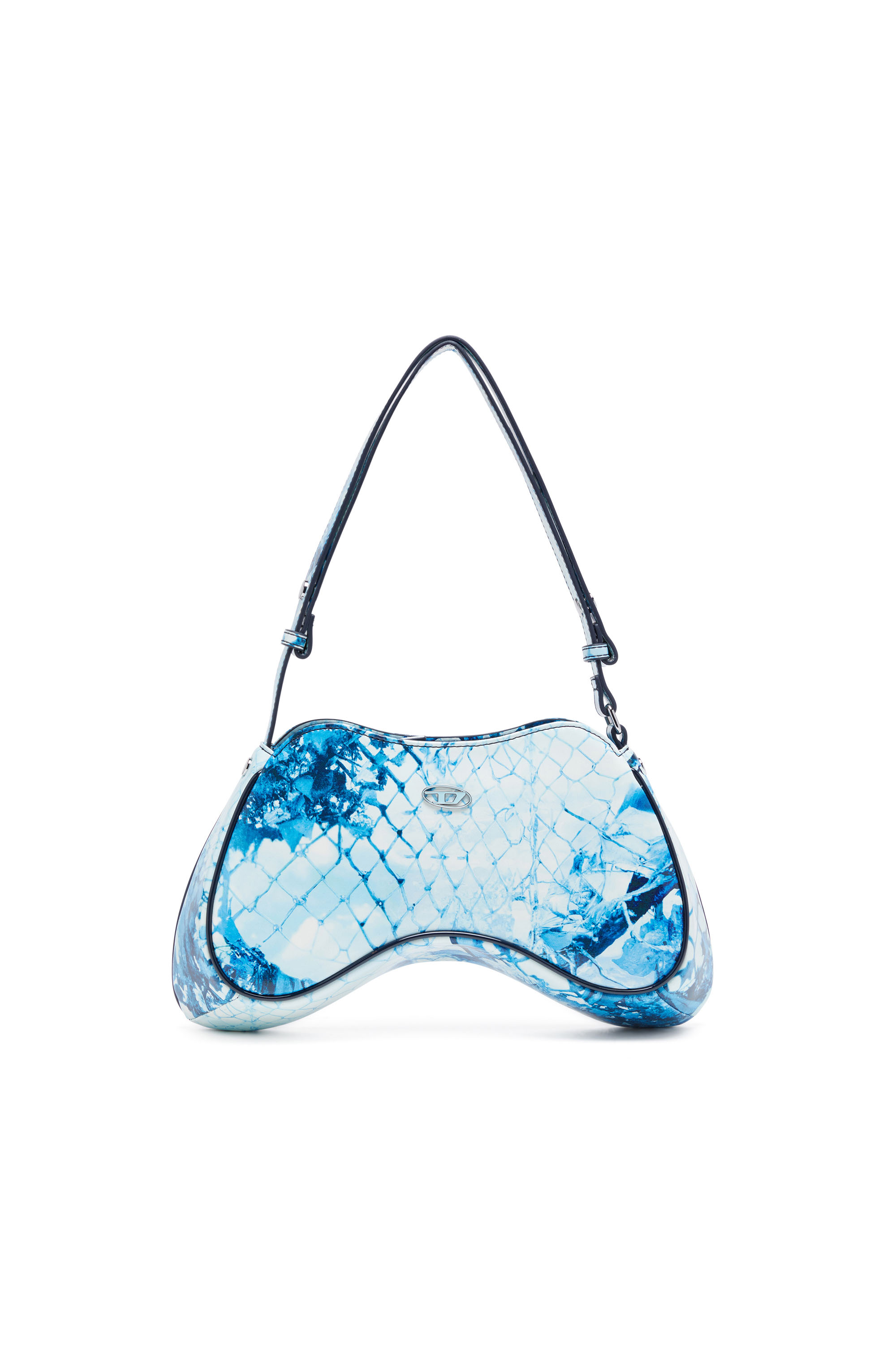 Diesel - PLAY SHOULDER, Donna Play-Borsa in PU stampato lucido in Blu - Image 1