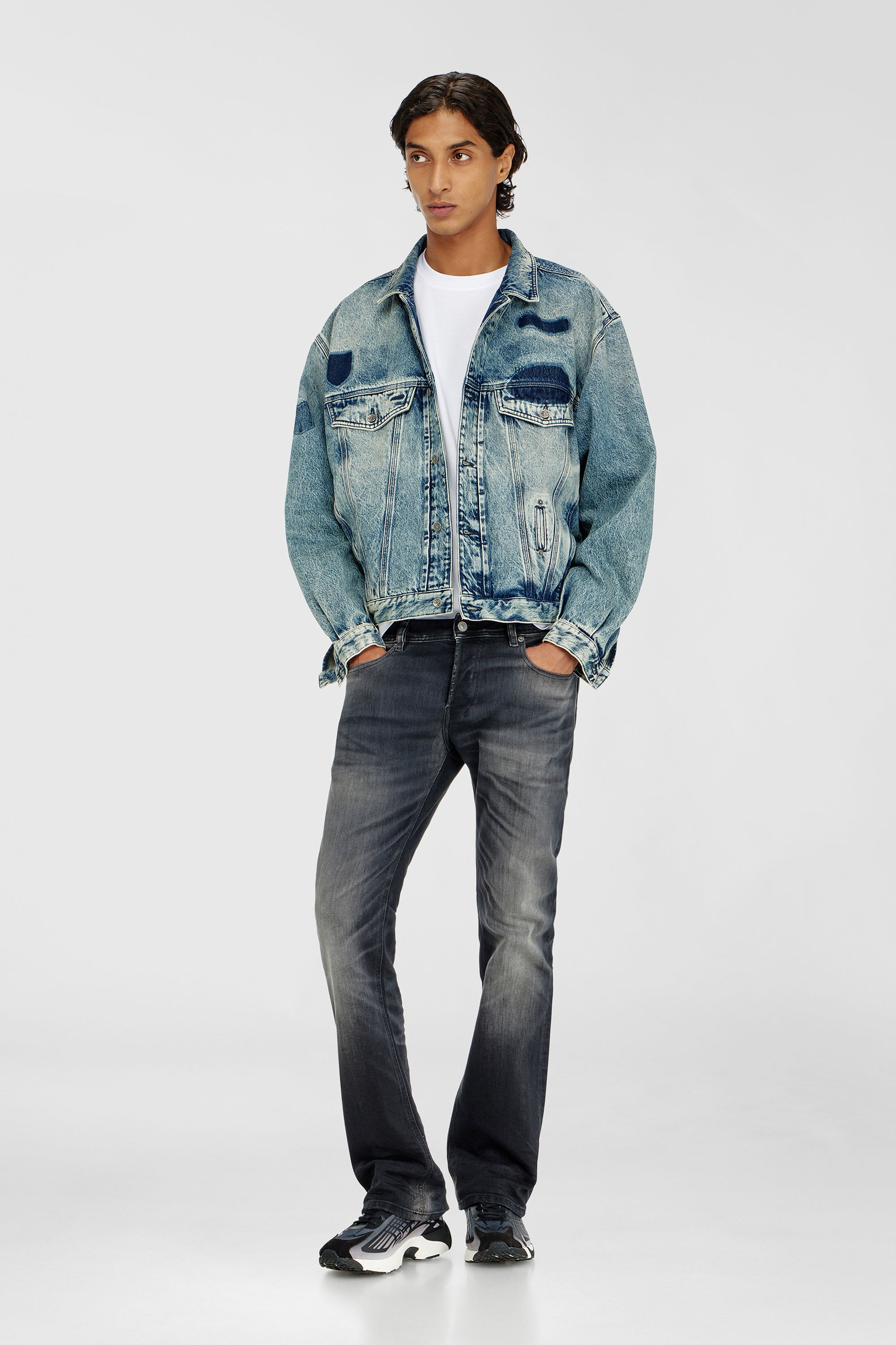 Diesel - Bootcut Jeans 2007 Zatiny 09P38 Uomo, Nero/Grigio scuro - Image 2