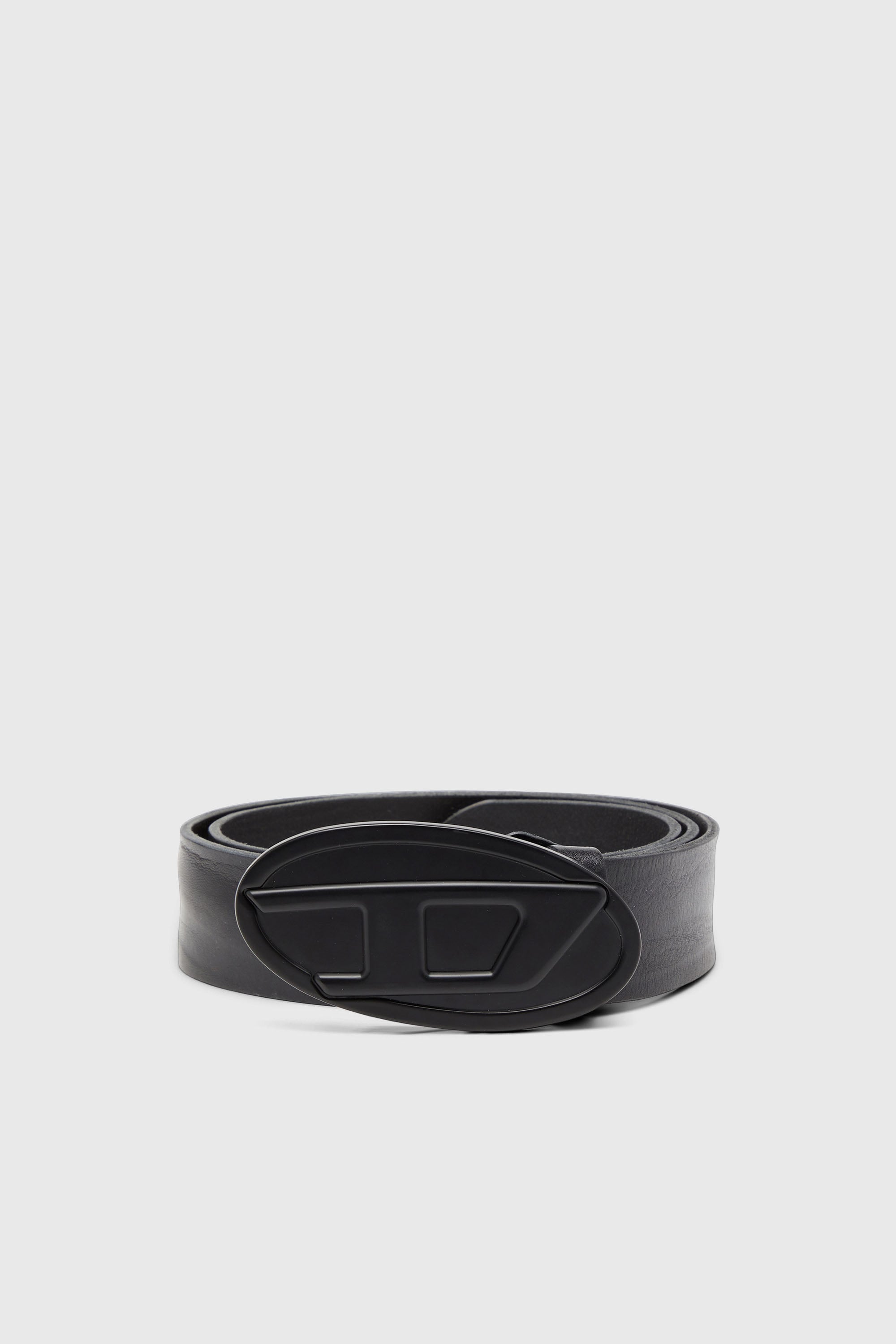 Diesel - B-1DR 2.0, Cintura 4 cm in pelle cerata Uomo in Nero - 1