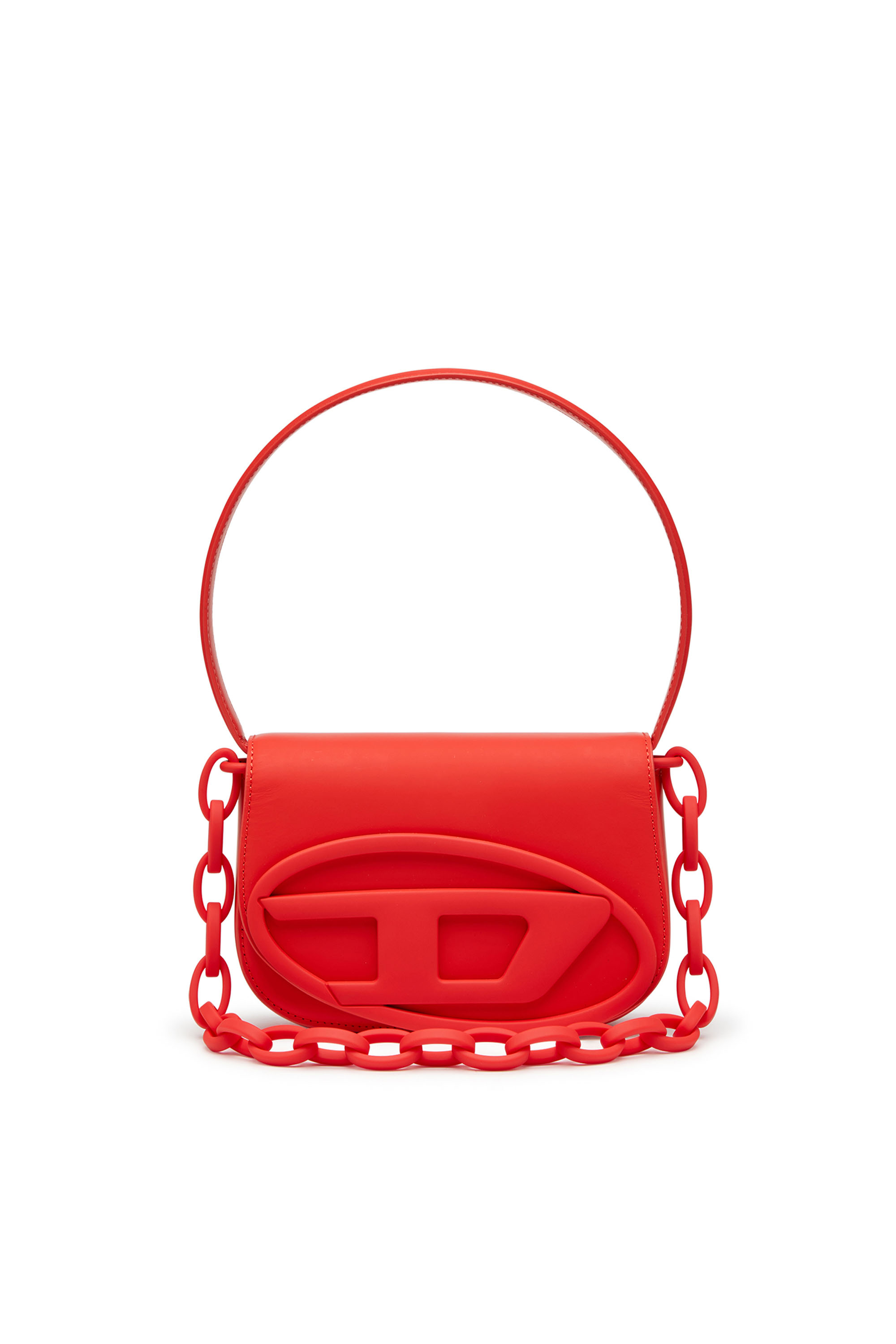 Diesel - 1DR, 1DR-Iconica borsa a spalla in pelle matte Donna in Rosso - 1