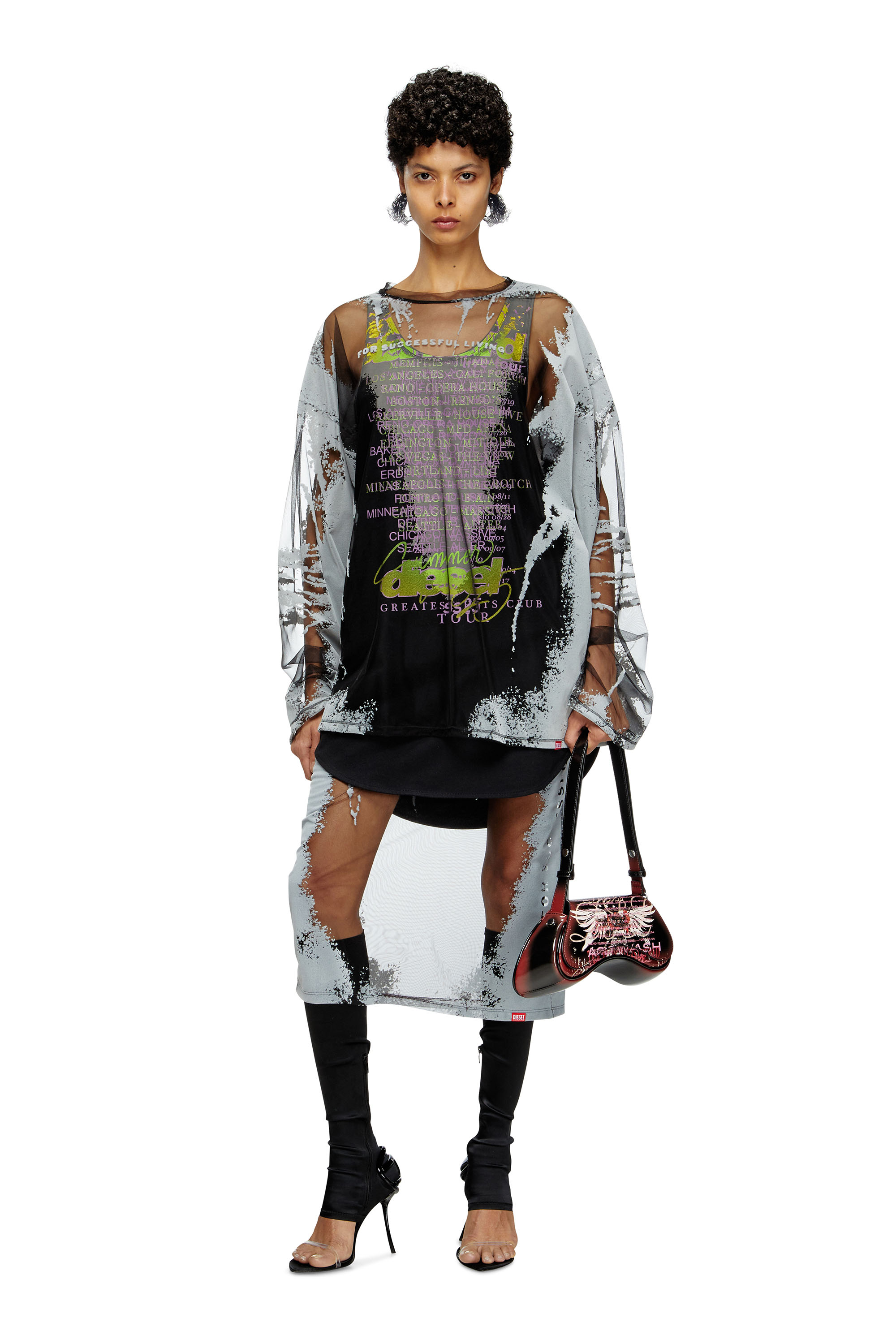 Diesel - T-SHAN, Canotta con stampa DJ Unisex in Nero - 6