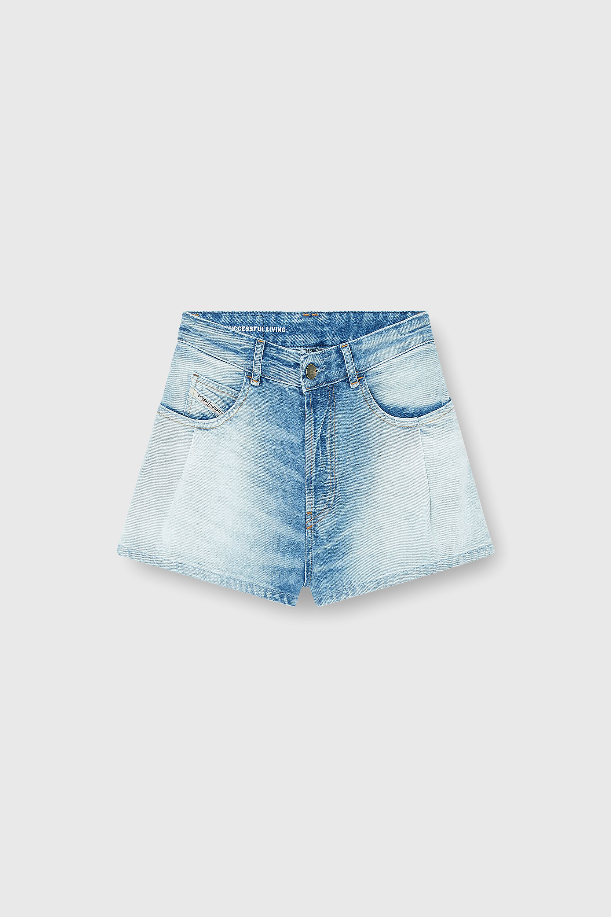 Diesel - DE-KHELZ-B-SHORT-S, Shorts di denim ampi Donna in Blu - 2