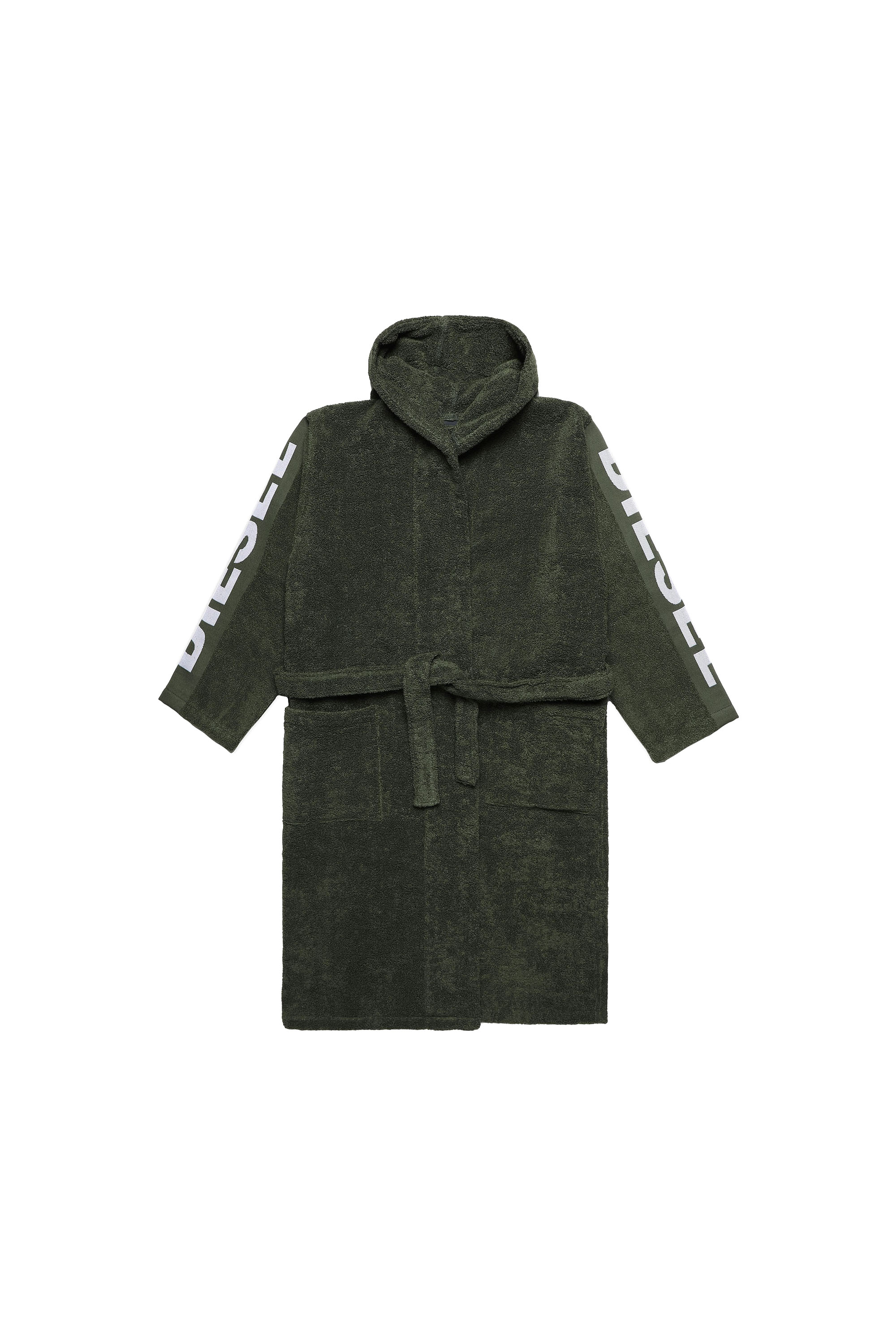 Diesel - ACC  SPORT LOGO CAP S/M, Accappatoio con cappuccio SPORT LOGO, S/M Unisex in Verde - 2