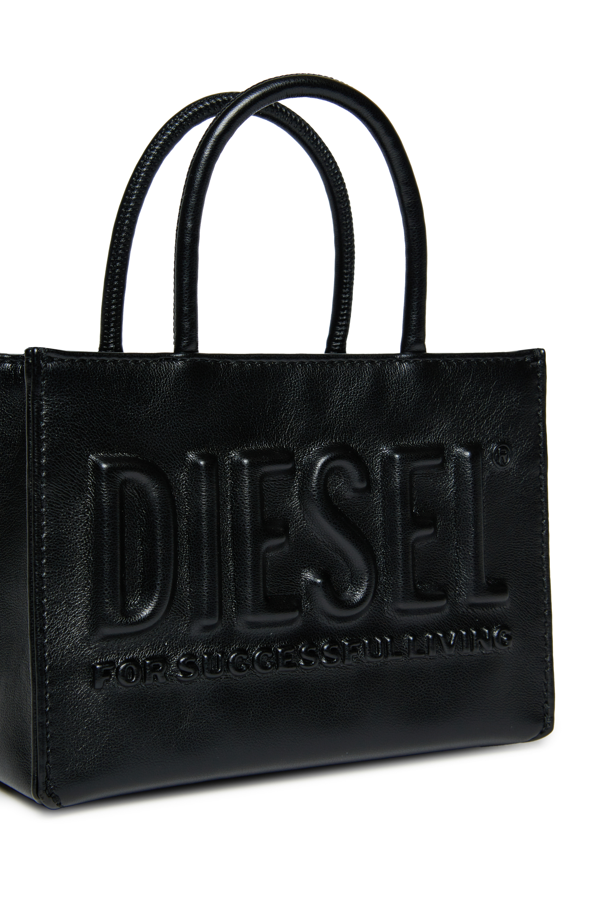 Diesel - DSL 3D MINI BAG, Dsl 3D - Borsa con manici Donna in Nero - 4