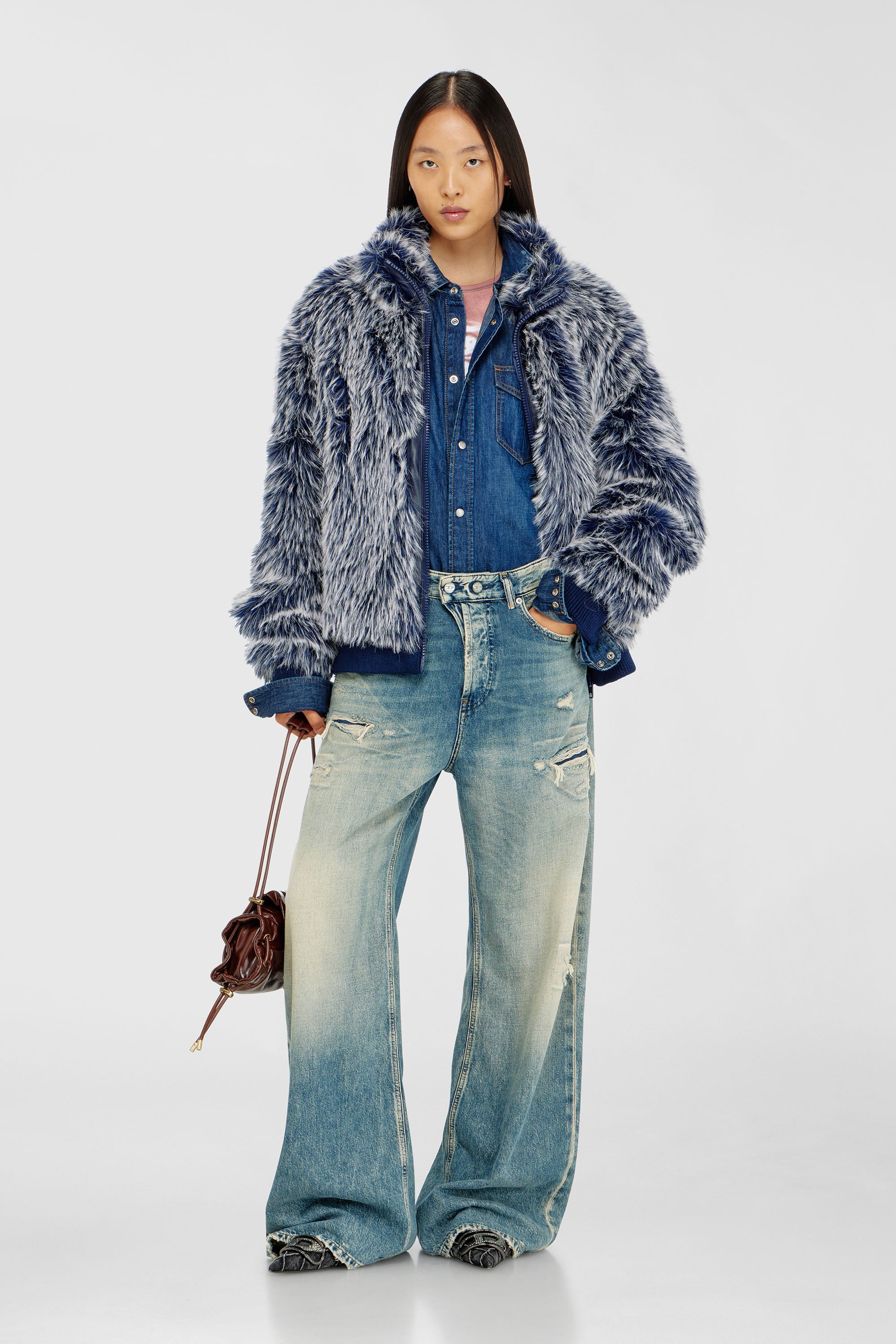 Diesel - Relaxed Jeans 1996 D-Sire 09P62 Donna, Blu medio - Image 1
