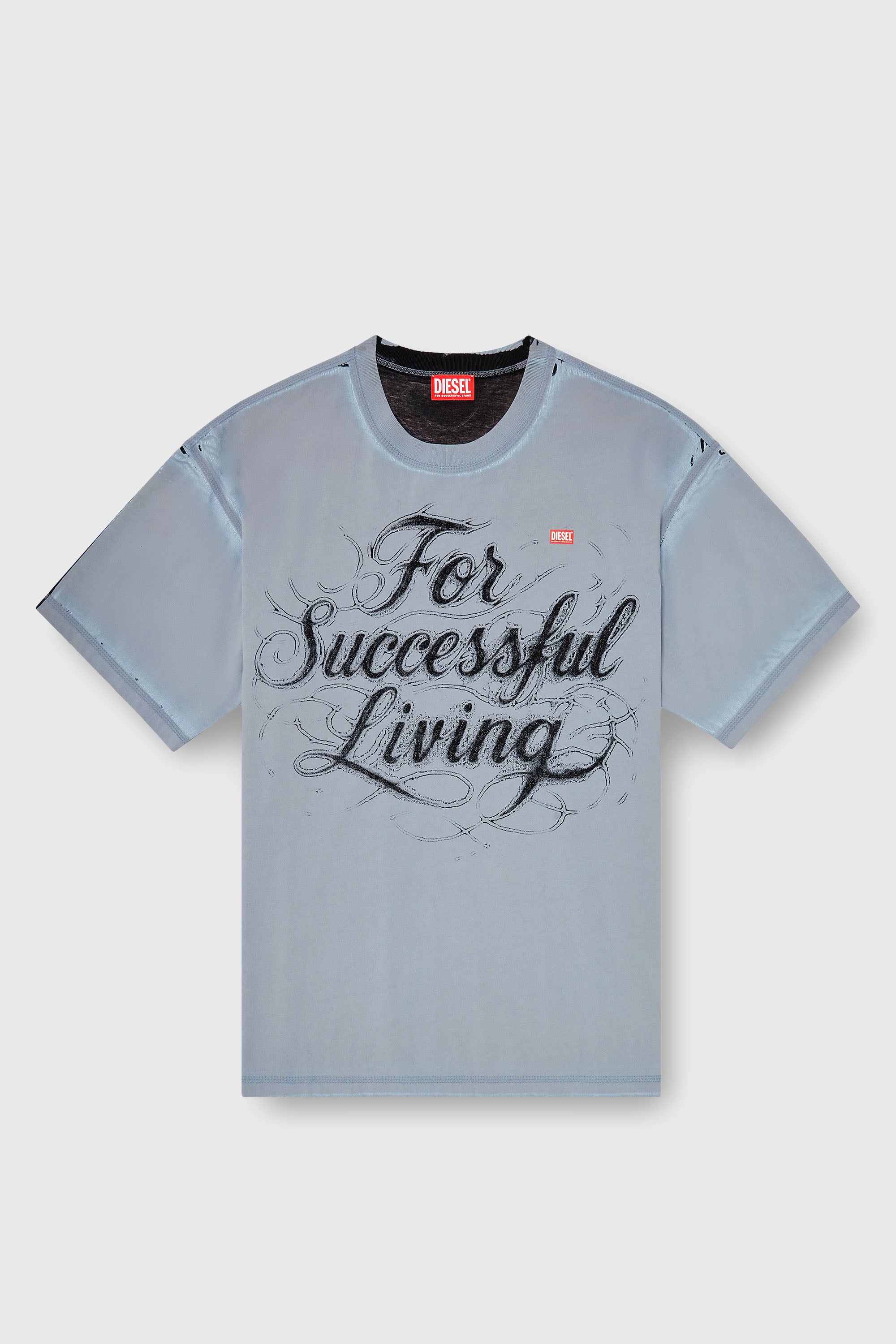 Diesel - T-BOXT-AA8, T-shirt con stampa For Successful Living Uomo in Grigio - 2